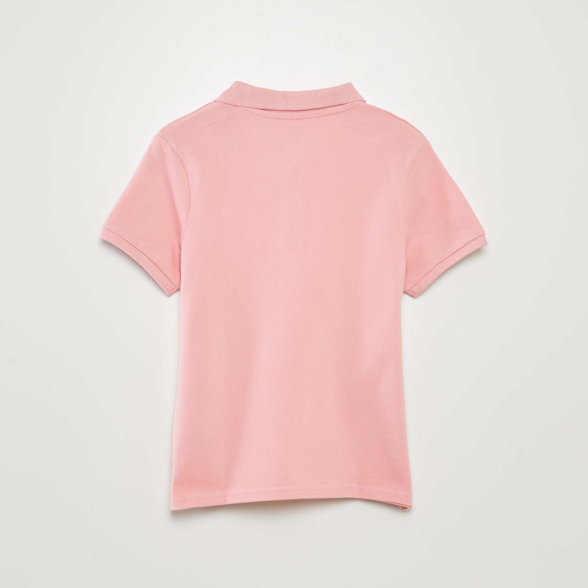 Polo uni en maille piquée Rose