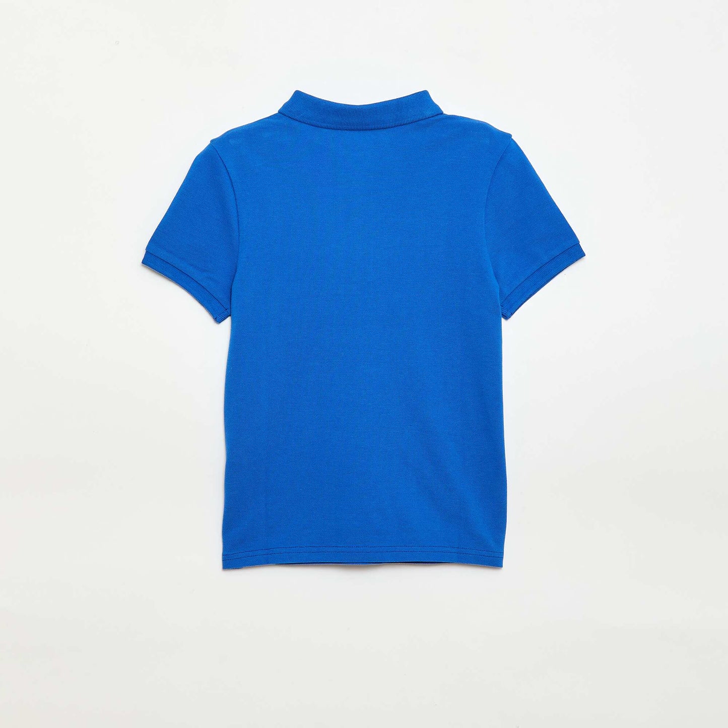 Polo uni en maille piquée BLEU