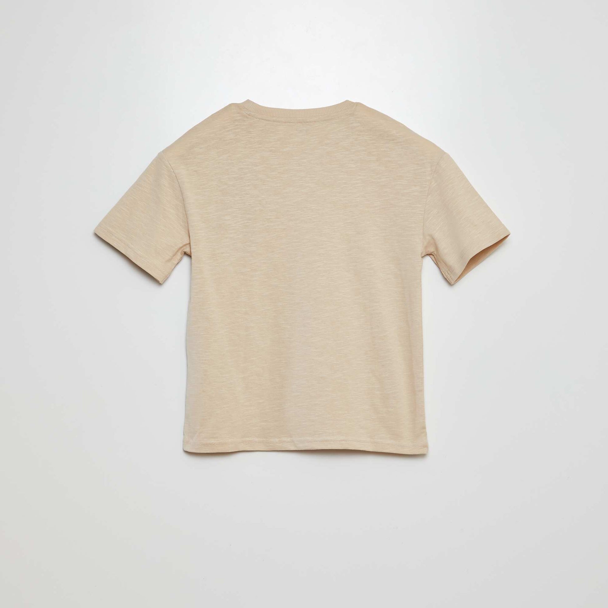 T-shirt oversize uni avec poche BEIGE