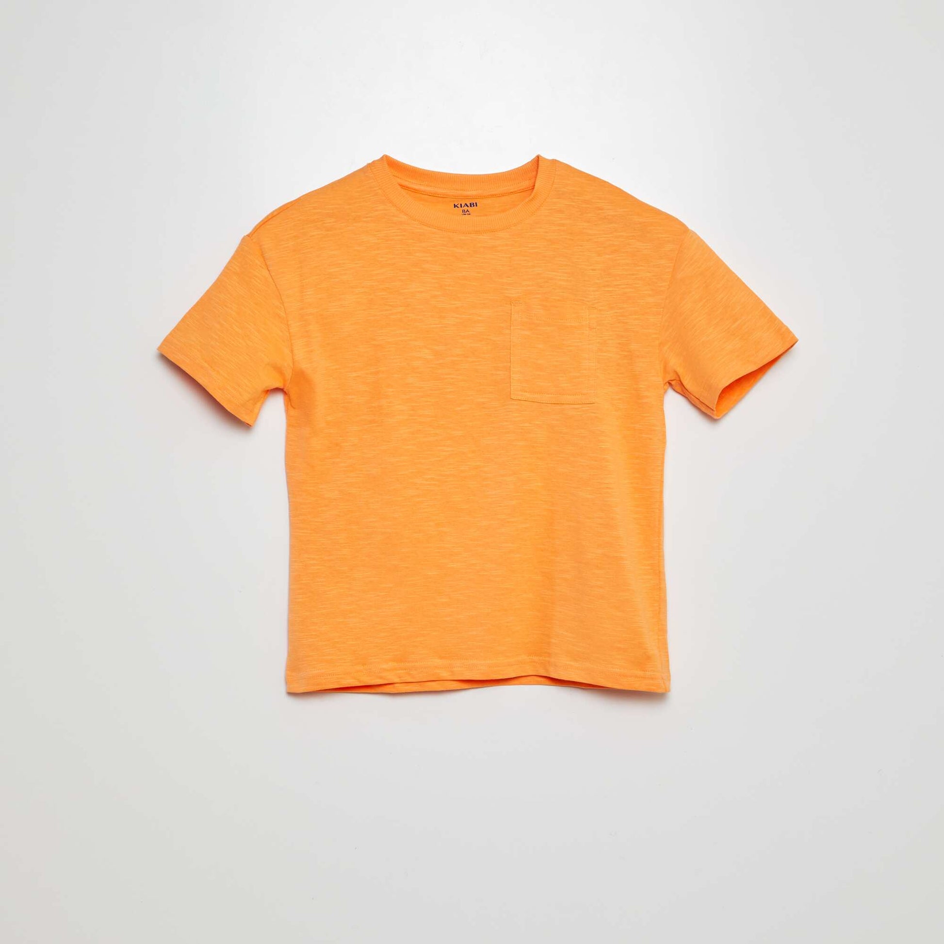 T-shirt oversize uni avec poche ORANGE