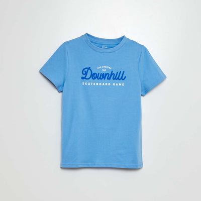 T-shirt imprimé fantaisie BLEU CLAIR