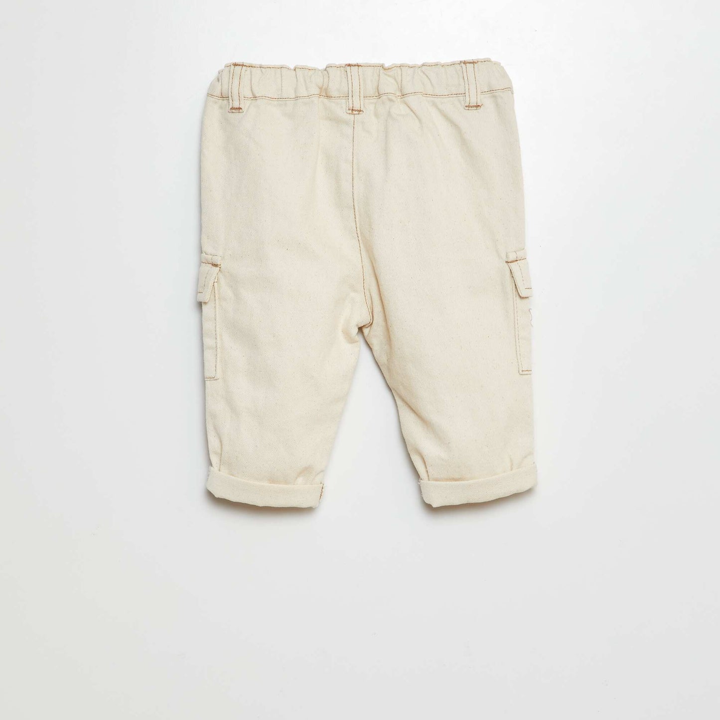 Pantalon paperbag taille ajustable BLANC