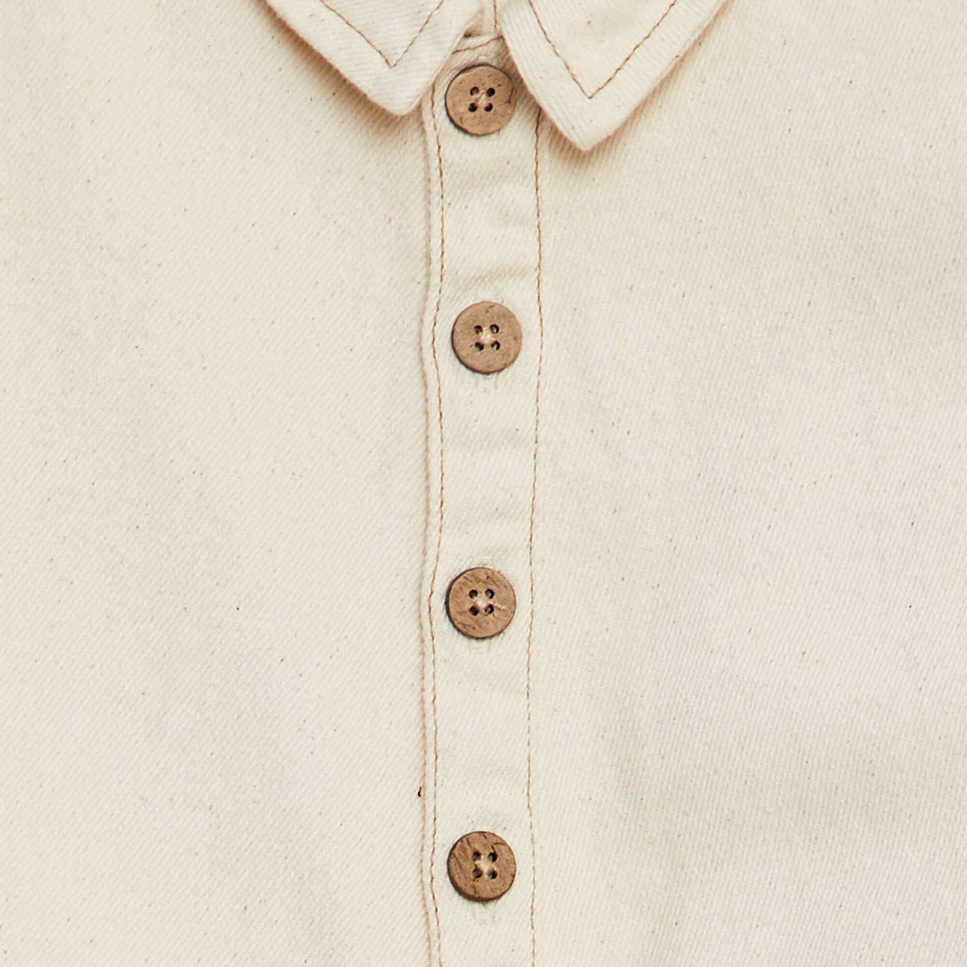 Combinaison longue avec larges poches BLANC