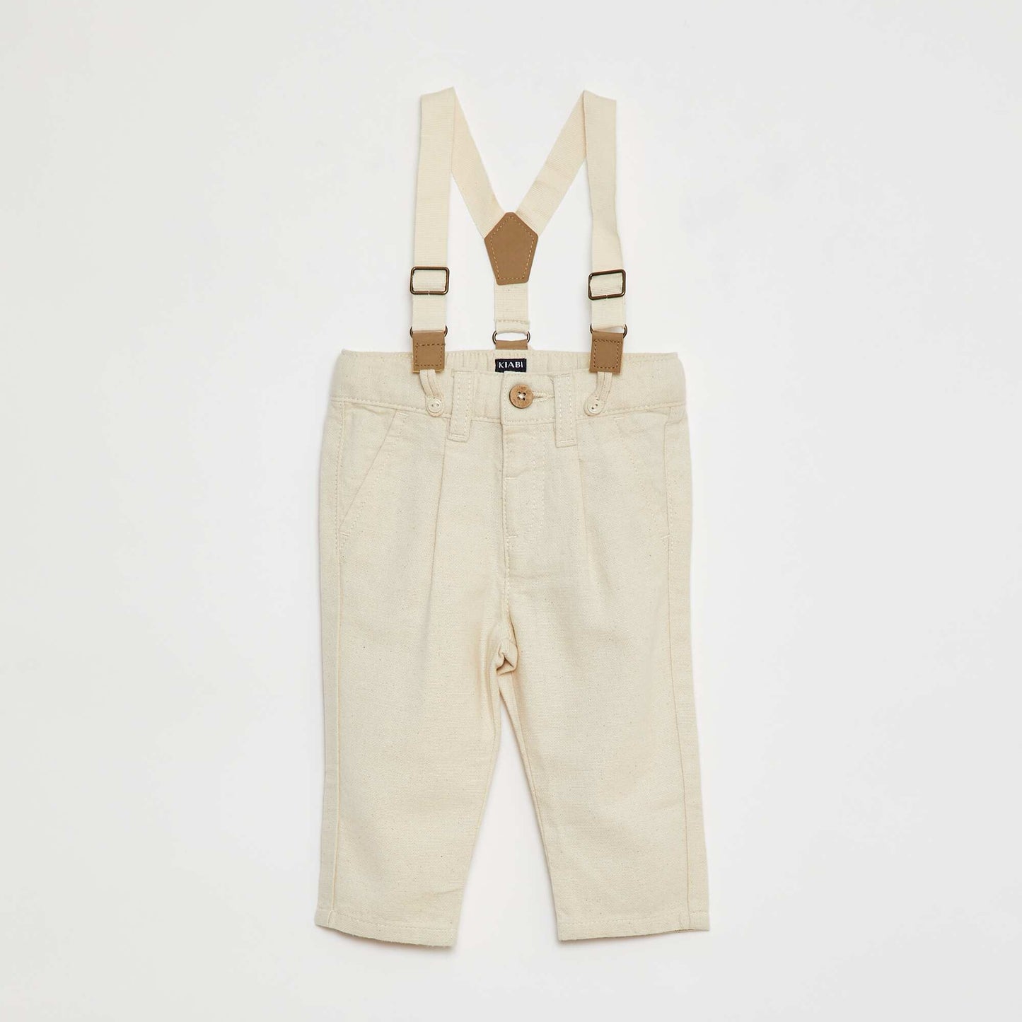 Pantalon avec bretelles BLANC