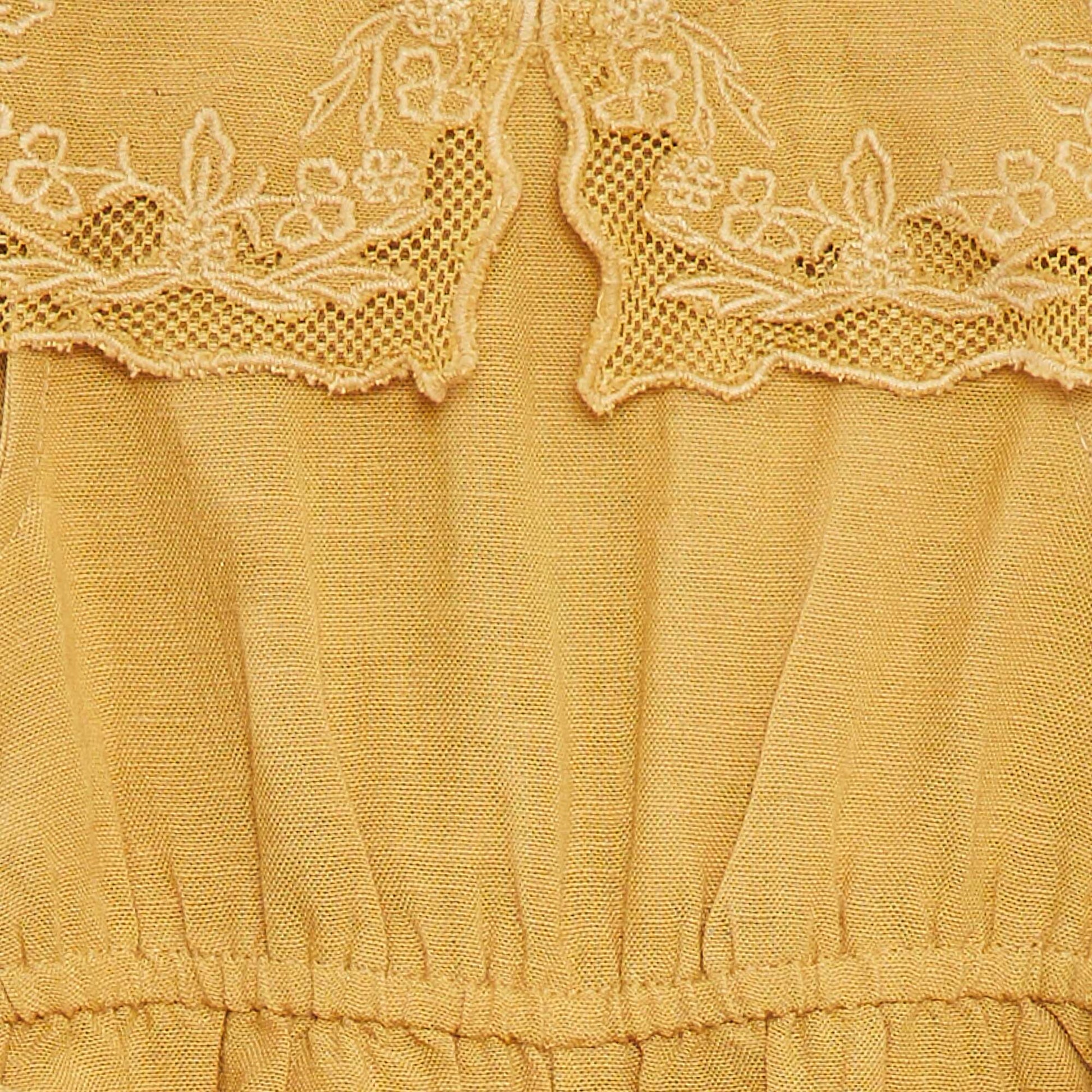 Combinaison longue avec col fantaisiste et ceinture BEIGE