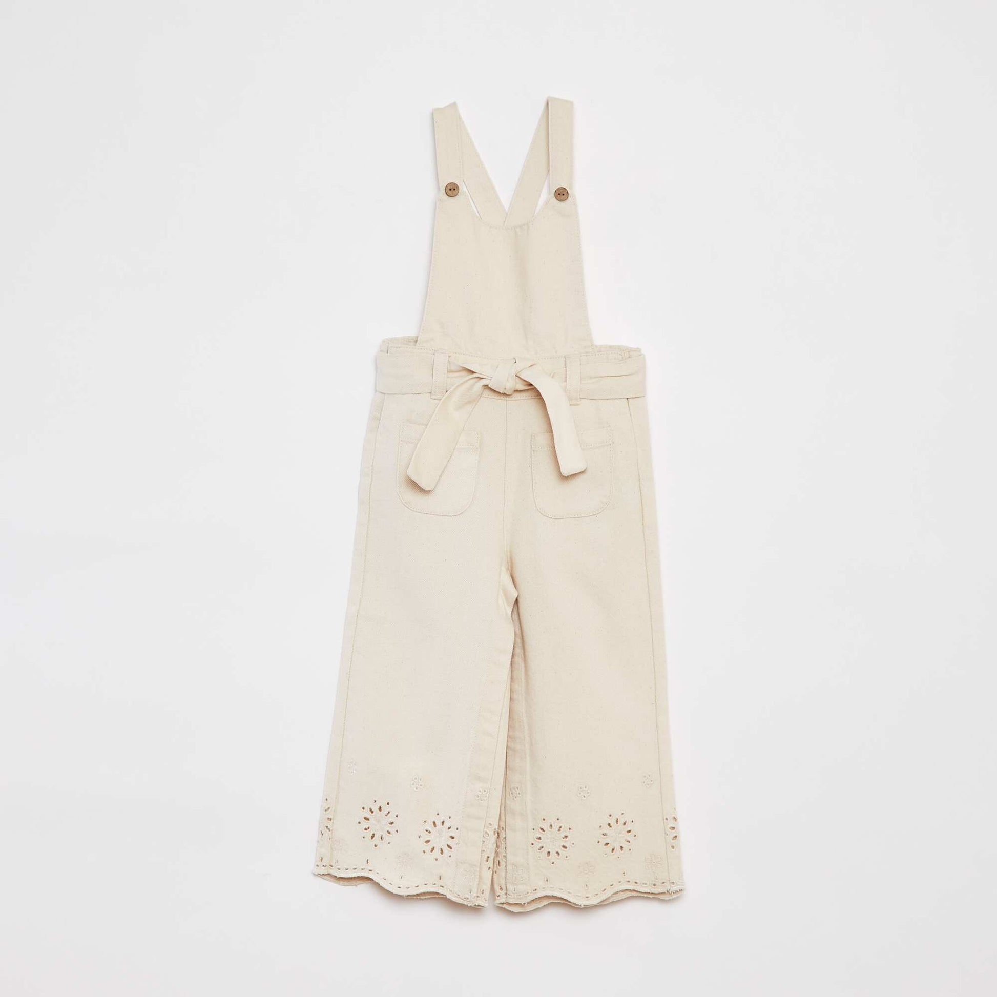 Salopette en twill BLANC