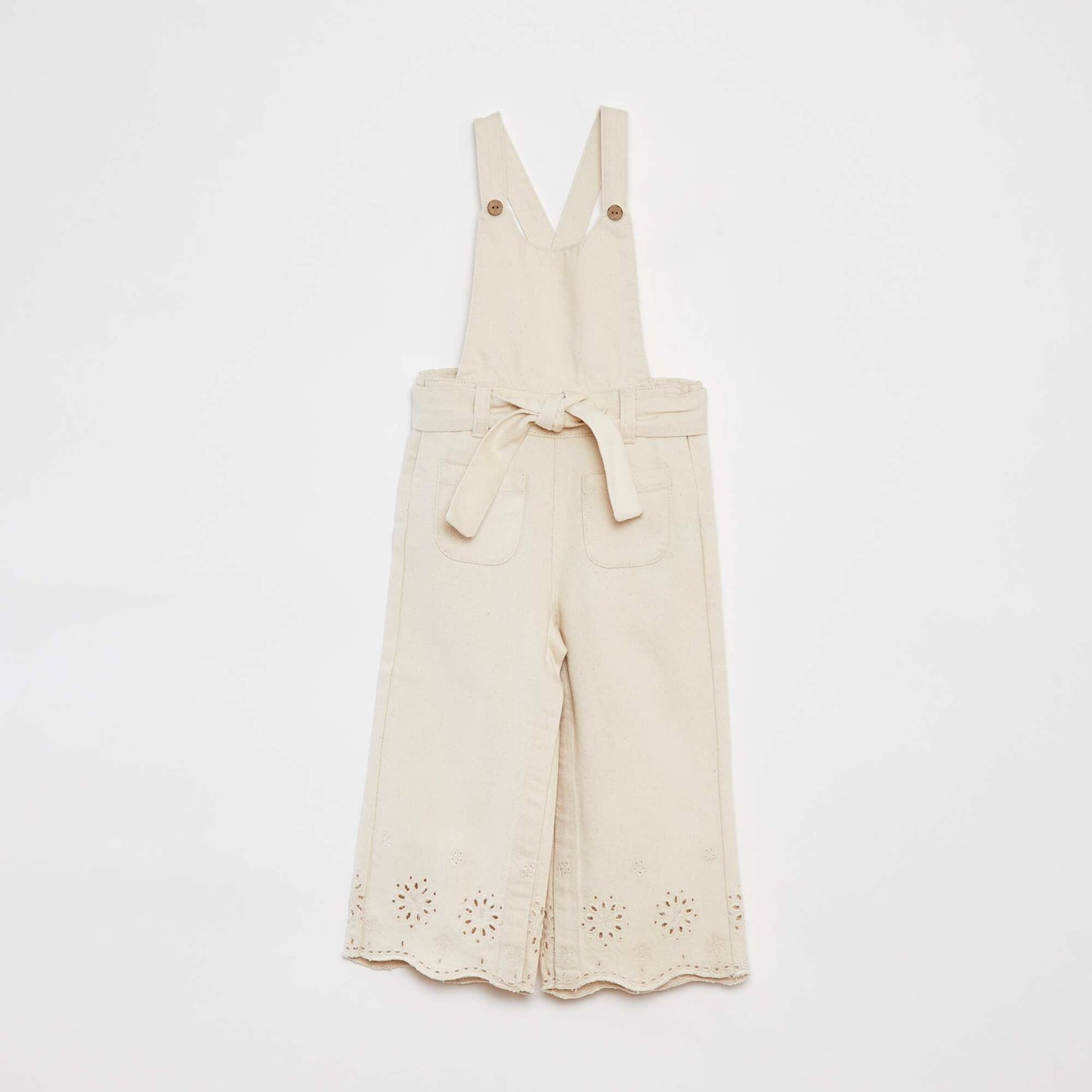Salopette en twill BLANC