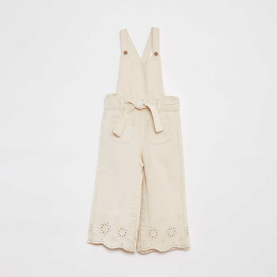 Salopette en twill BLANC