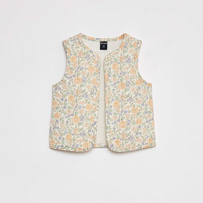 Gilet sans manches en gaze de coton BLEU