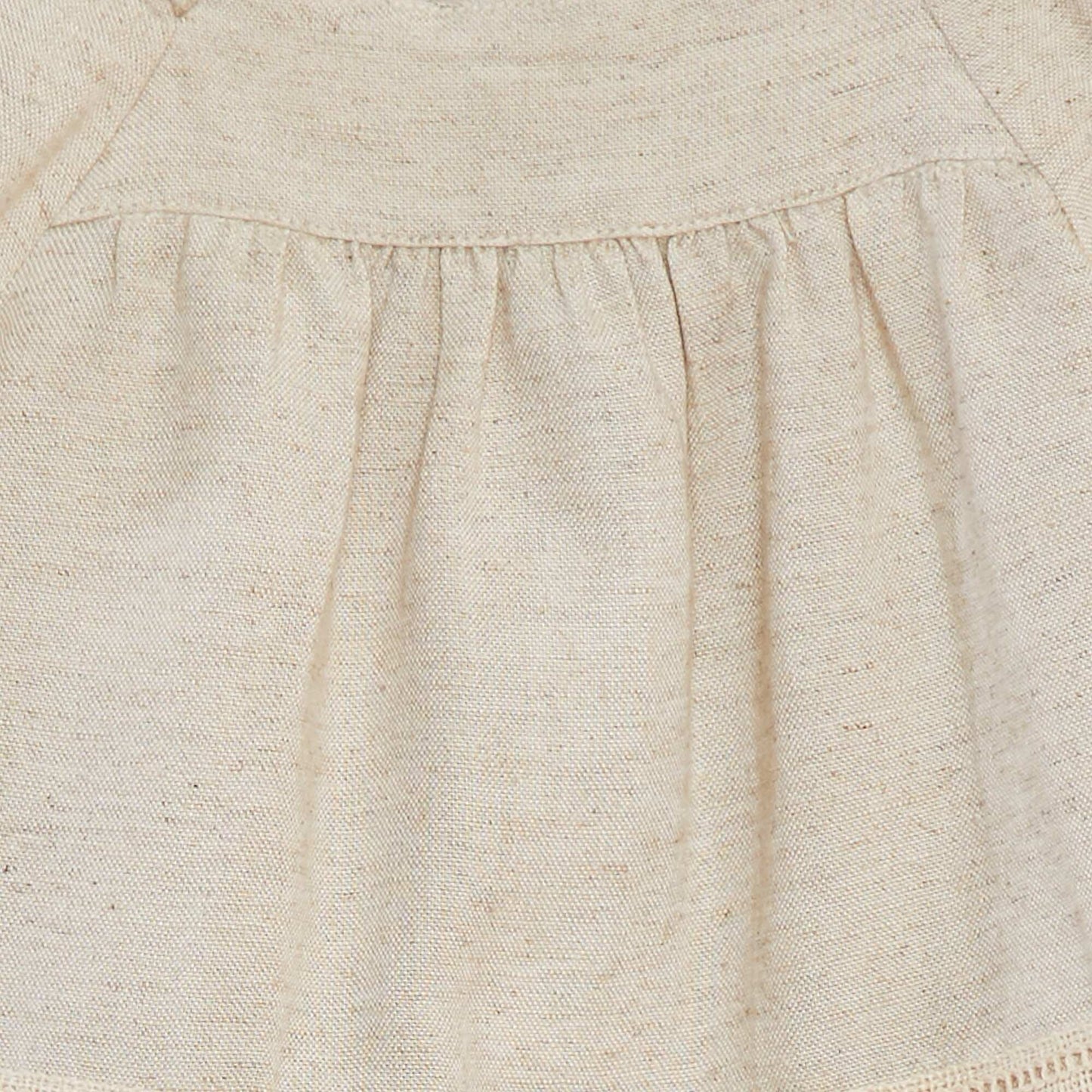 Blouse boutonnée avec broderie BLANC