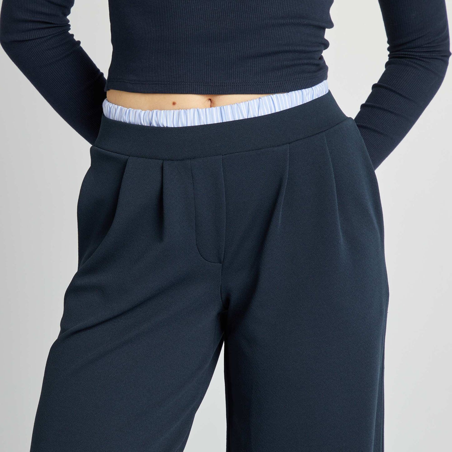 Jogging large effet boxer apparent Bleu