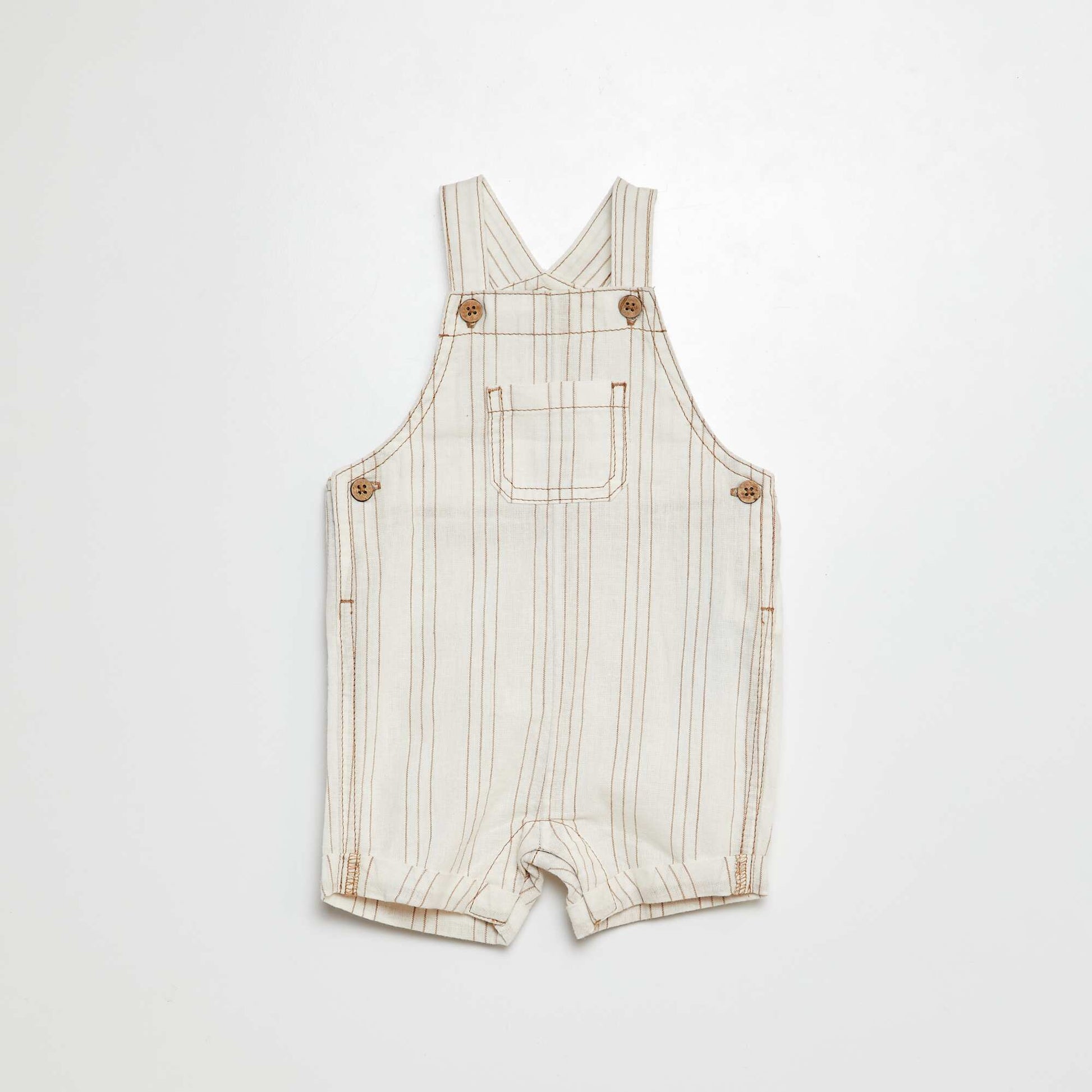 Salopette short BLANC