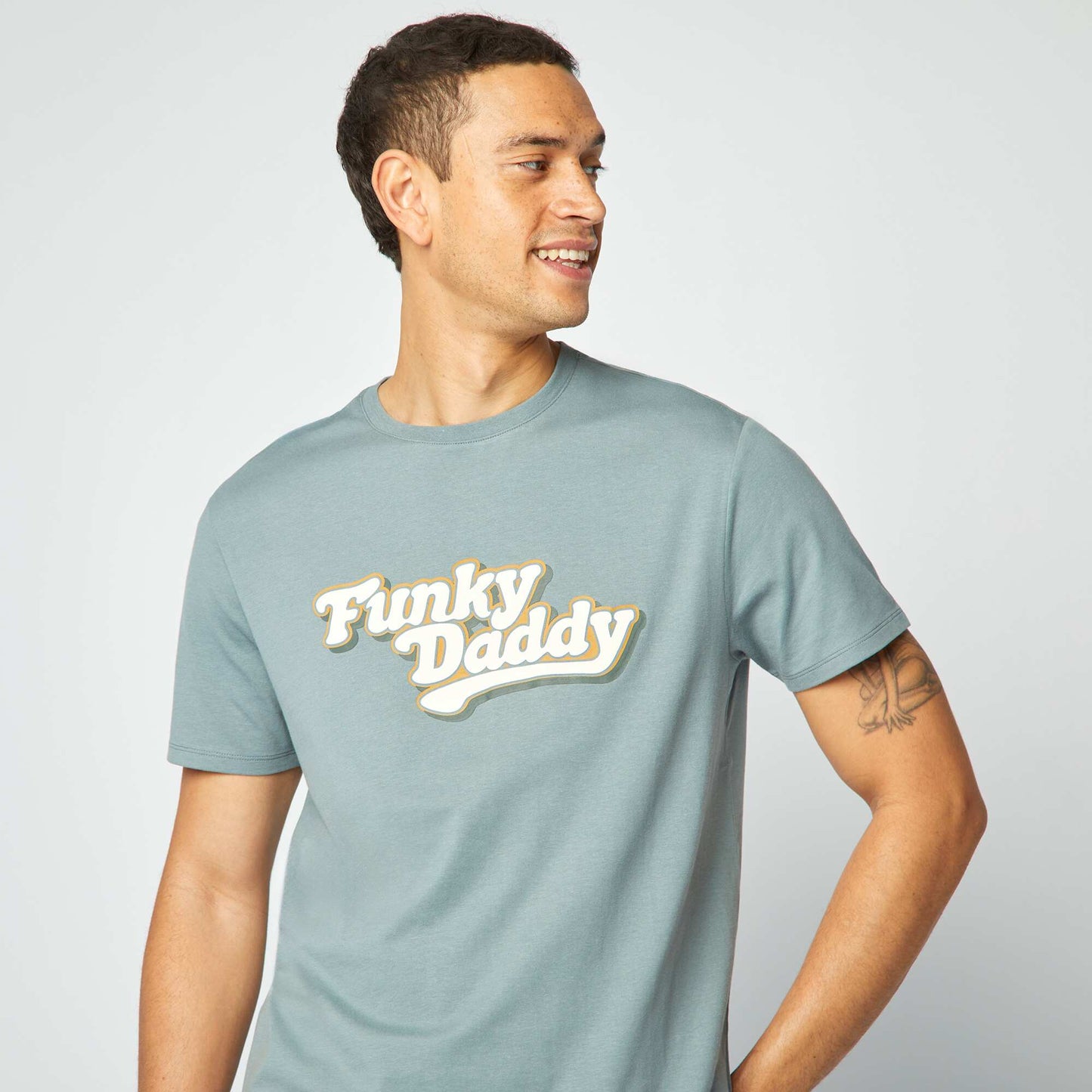T-shirt imprimé Fête des pères BLEU