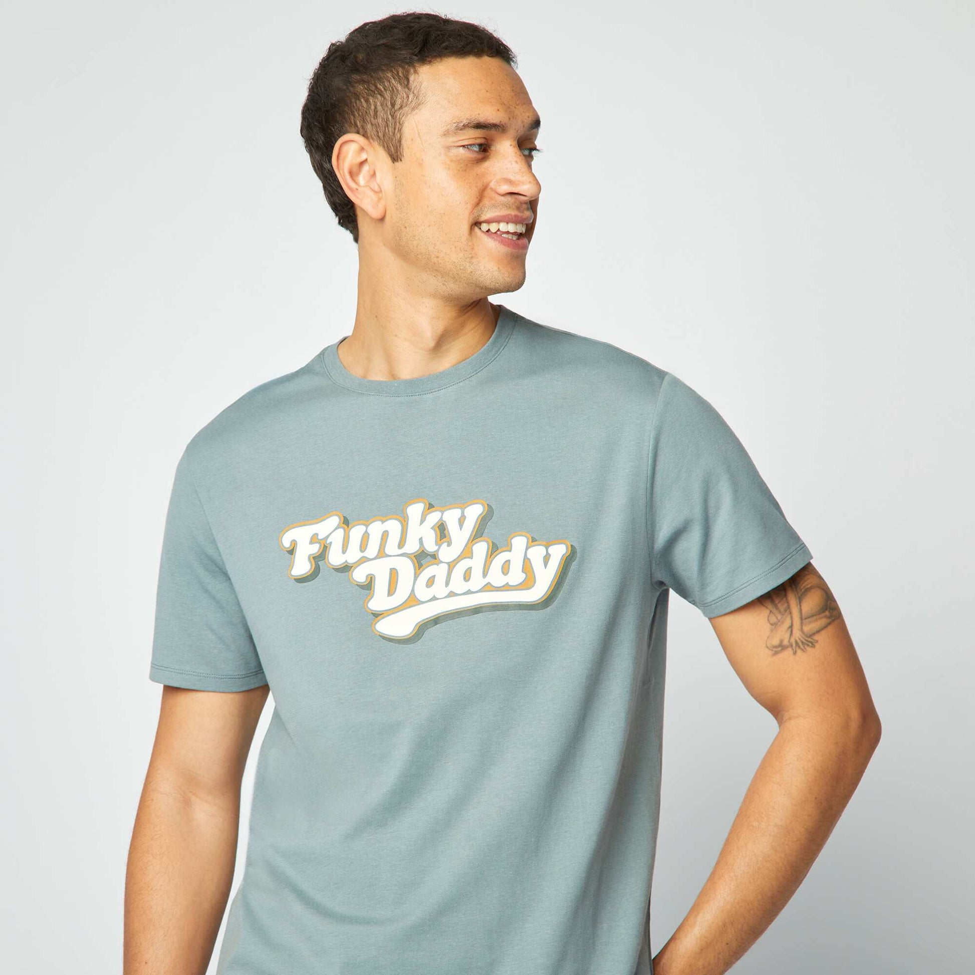 T-shirt imprimé Fête des pères BLEU
