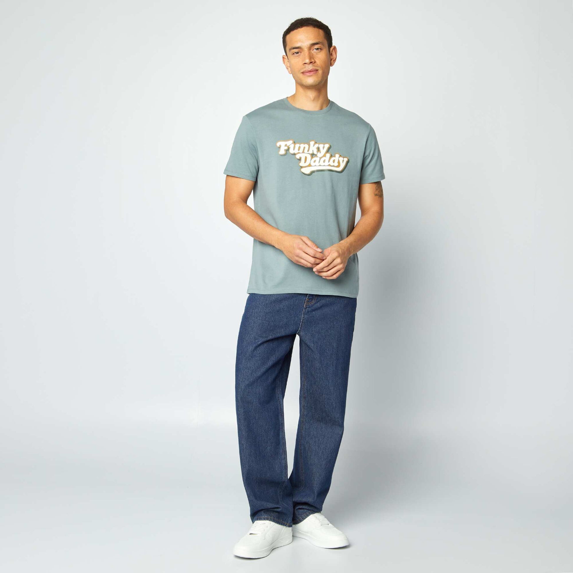 T-shirt imprimé Fête des pères BLEU