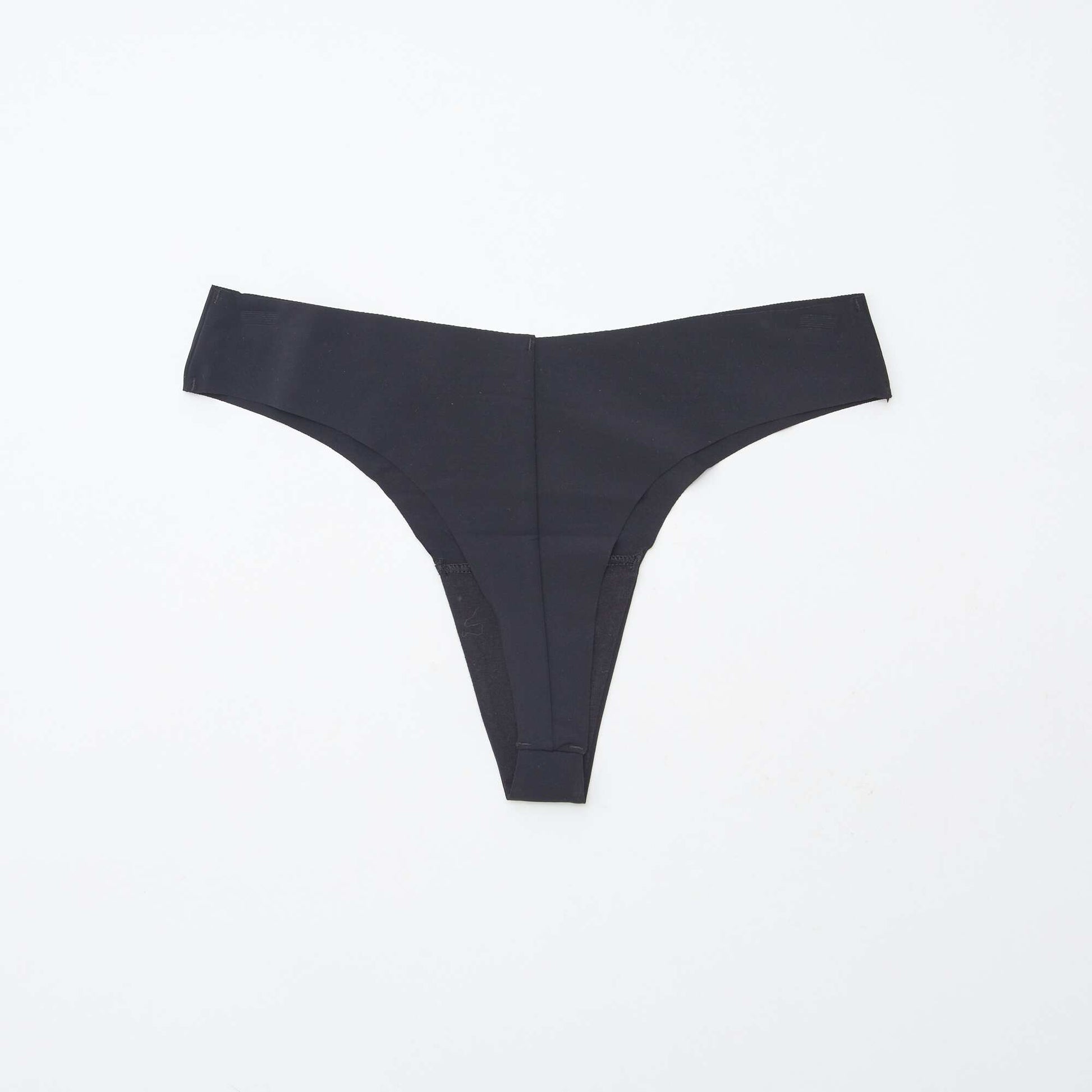 Lot de 2 tangas invisibles en microfibre NOIR