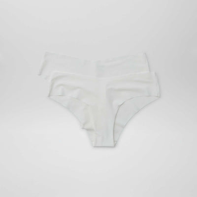 Lot de 2 shortys invisibles en microfibre BLANC