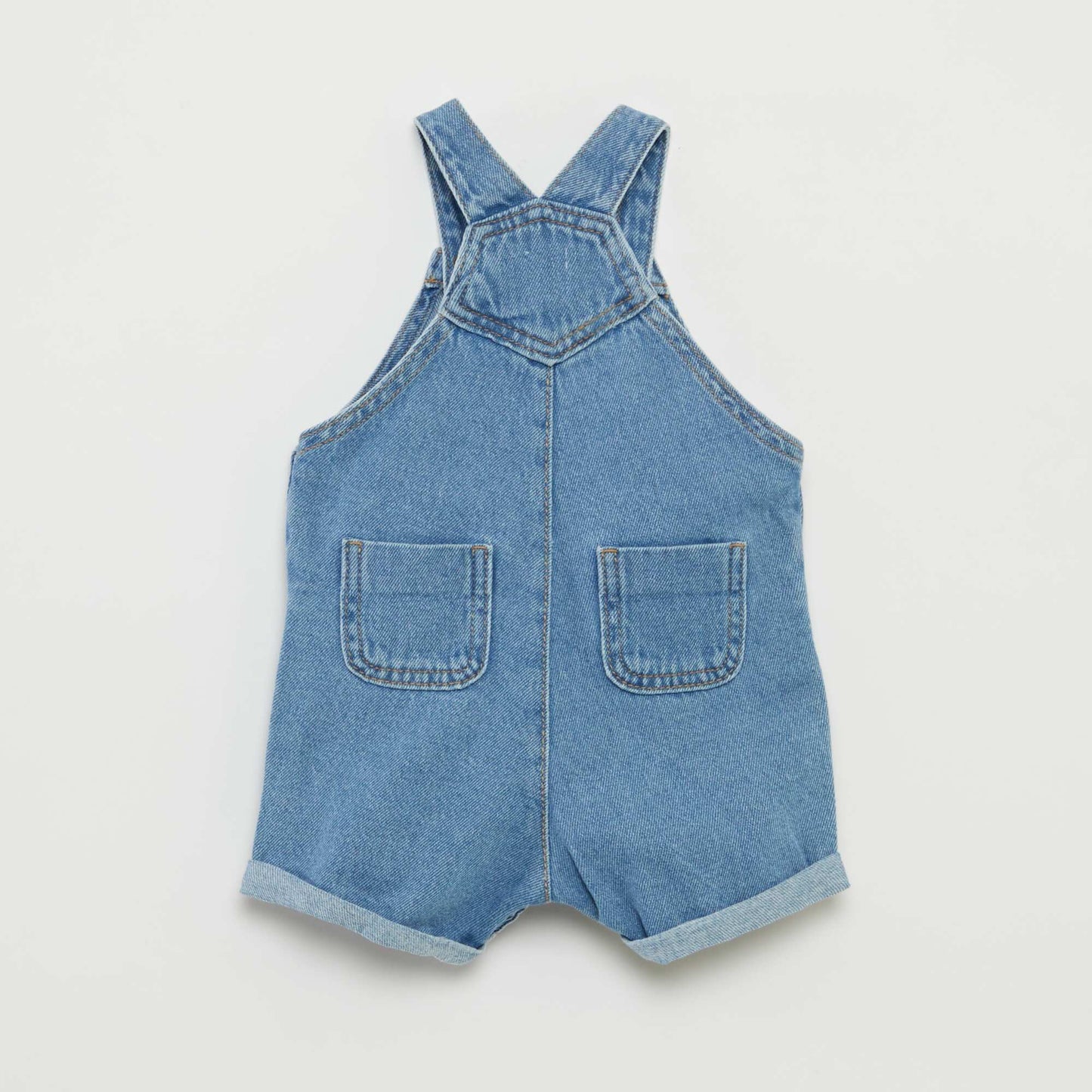 Salopette en denim courtes BLEU