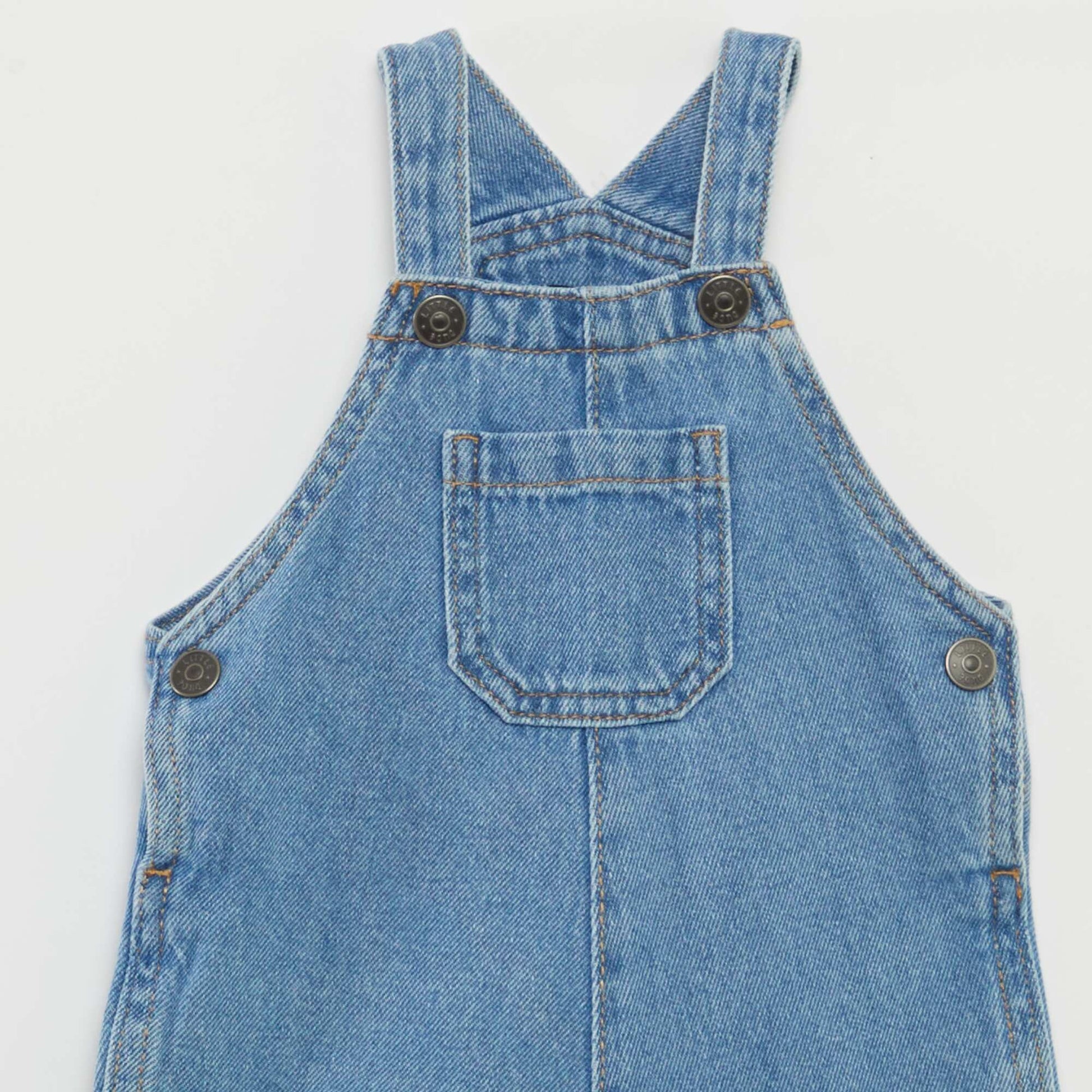 Salopette en denim courtes BLEU