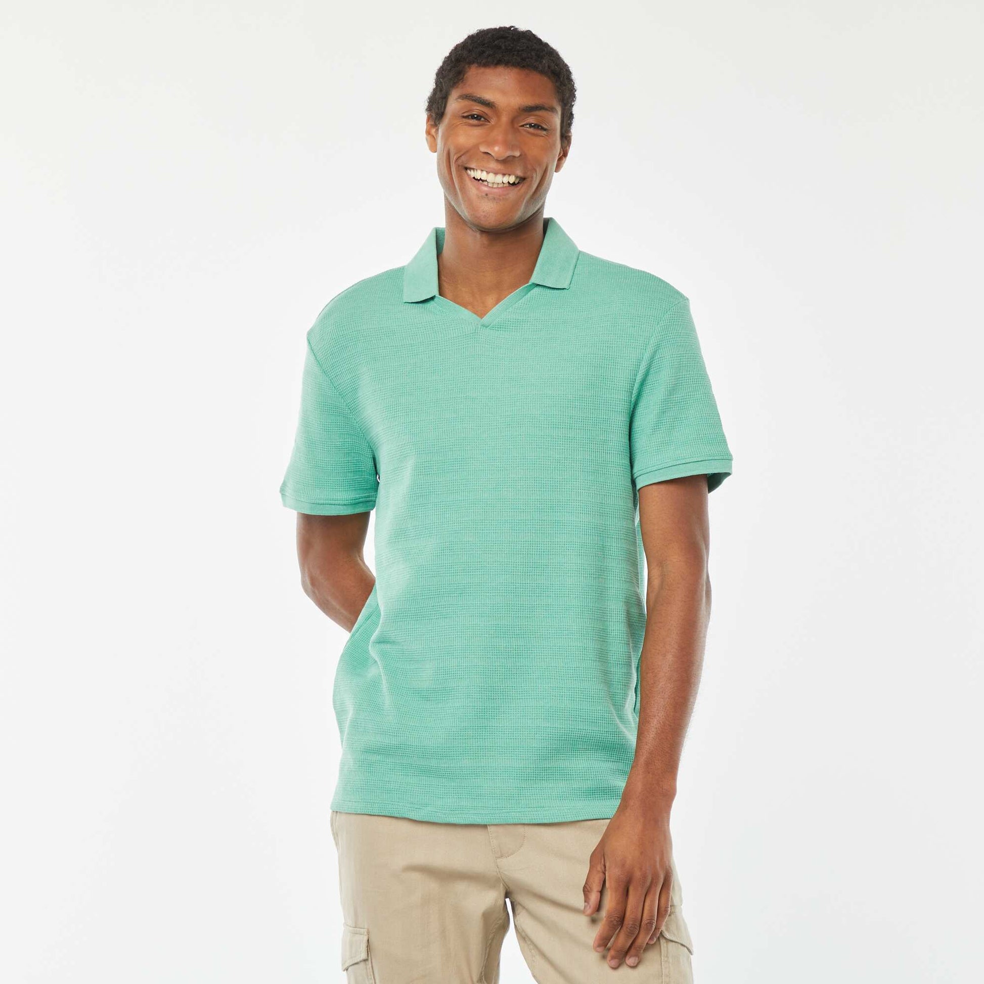 Polo en maille piquée VERT MENTHE
