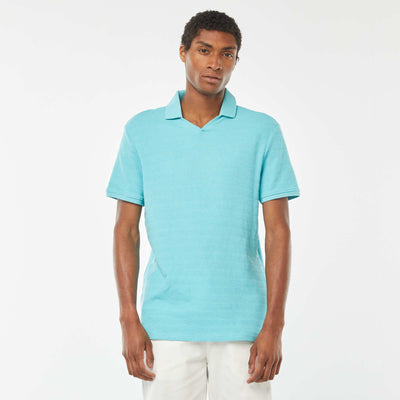 Polo en maille piquée BLEU TURQUOISE