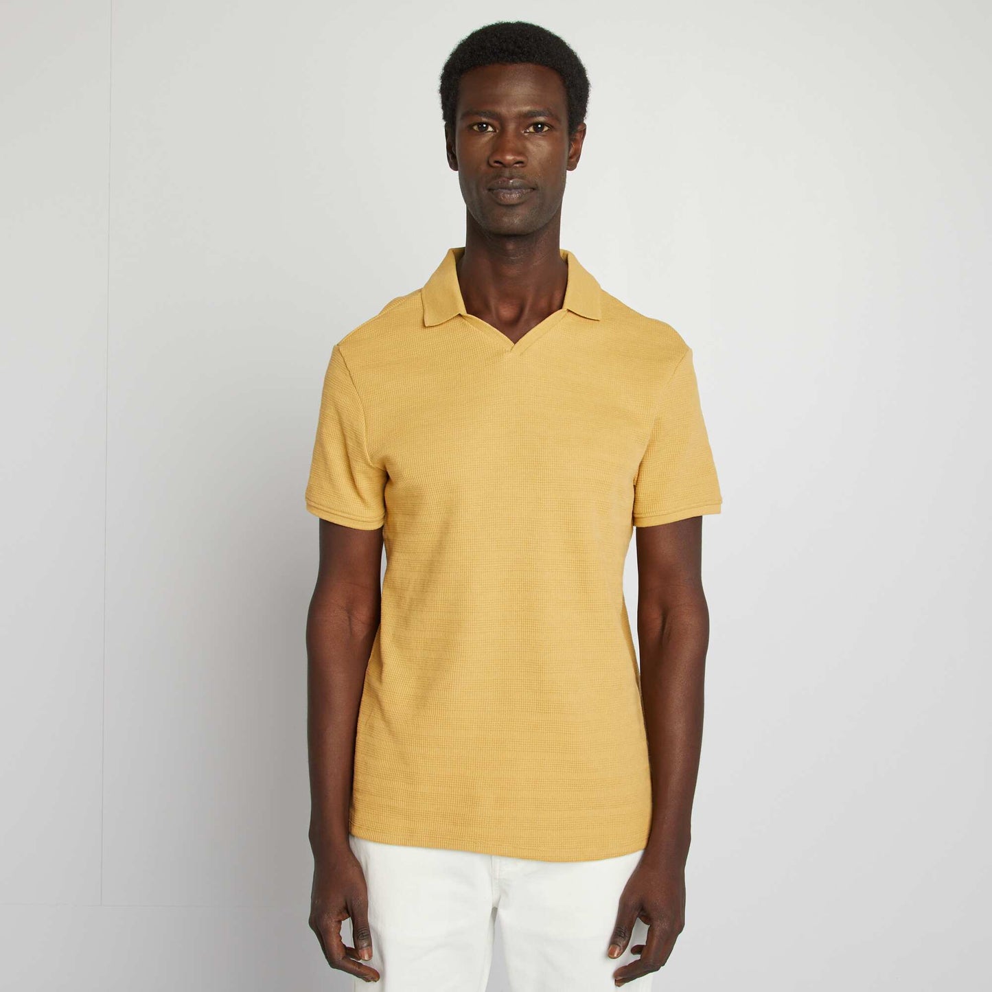 Polo en maille piquée JAUNE