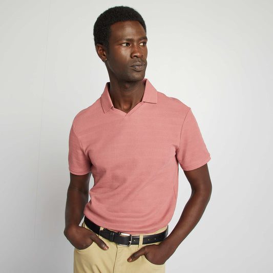 Polo en maille piquée ROSE