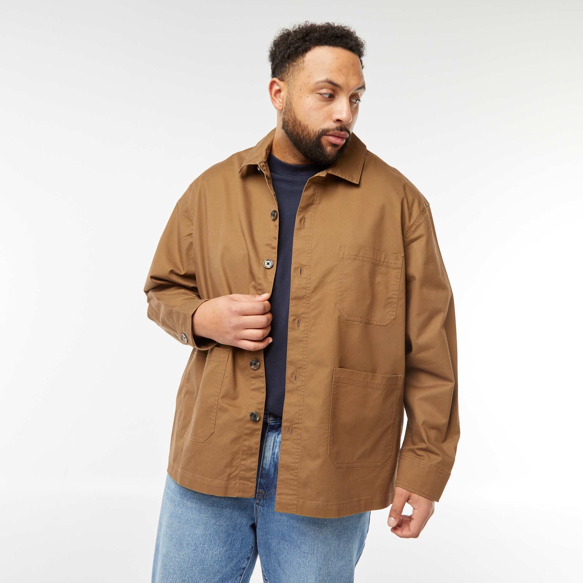 Surchemise en twill MARRON