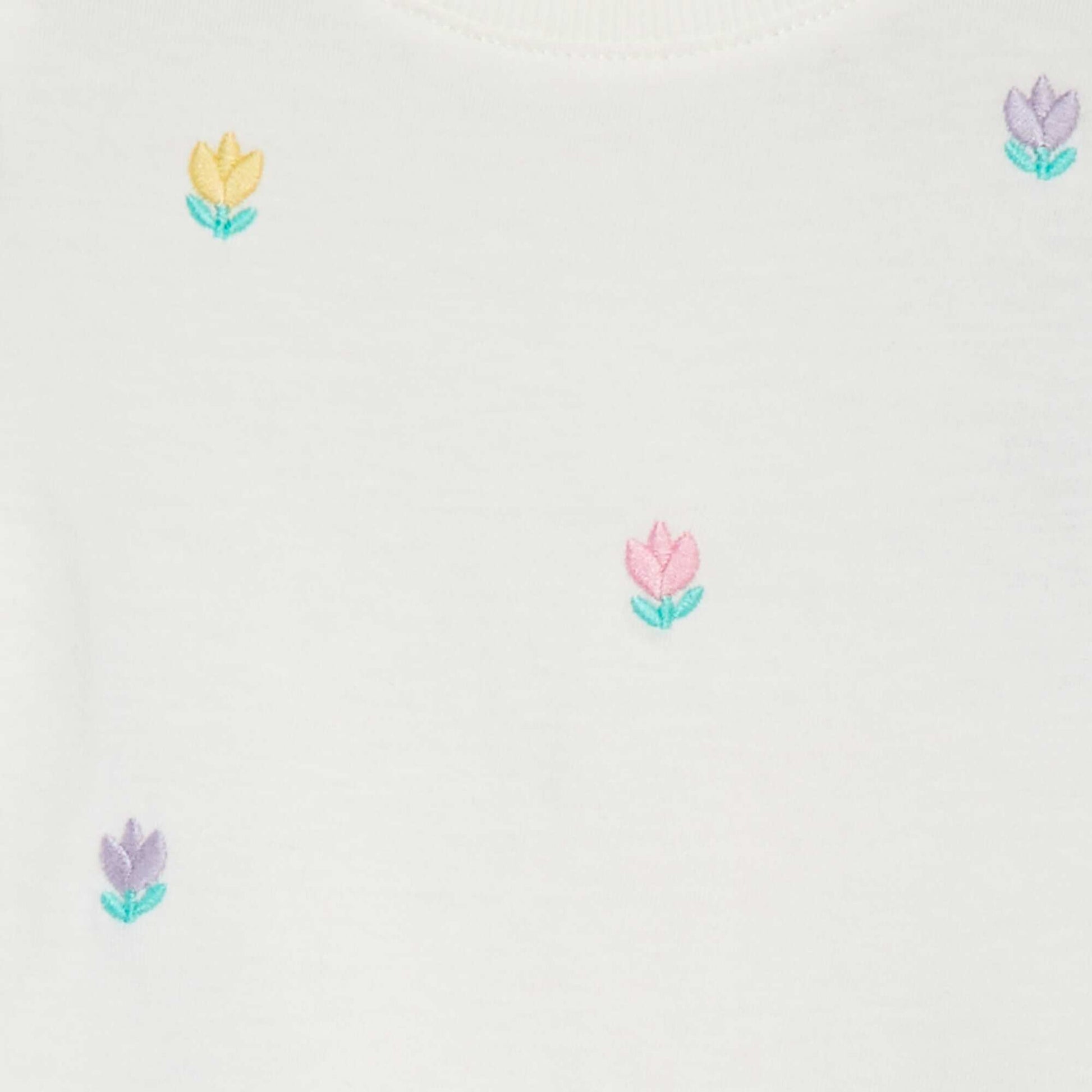 T-shirt à motifs brodés BLANC