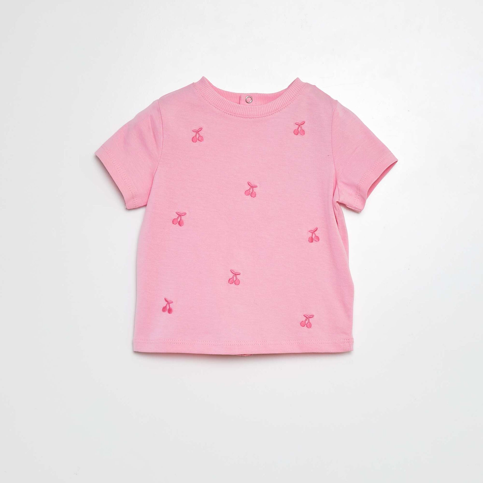T-shirt à motifs brodés ROSE