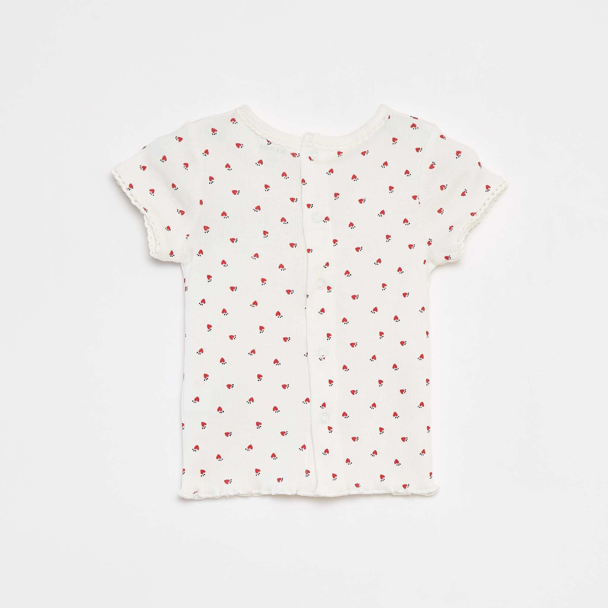 T-shirt à manches courtes BLANC