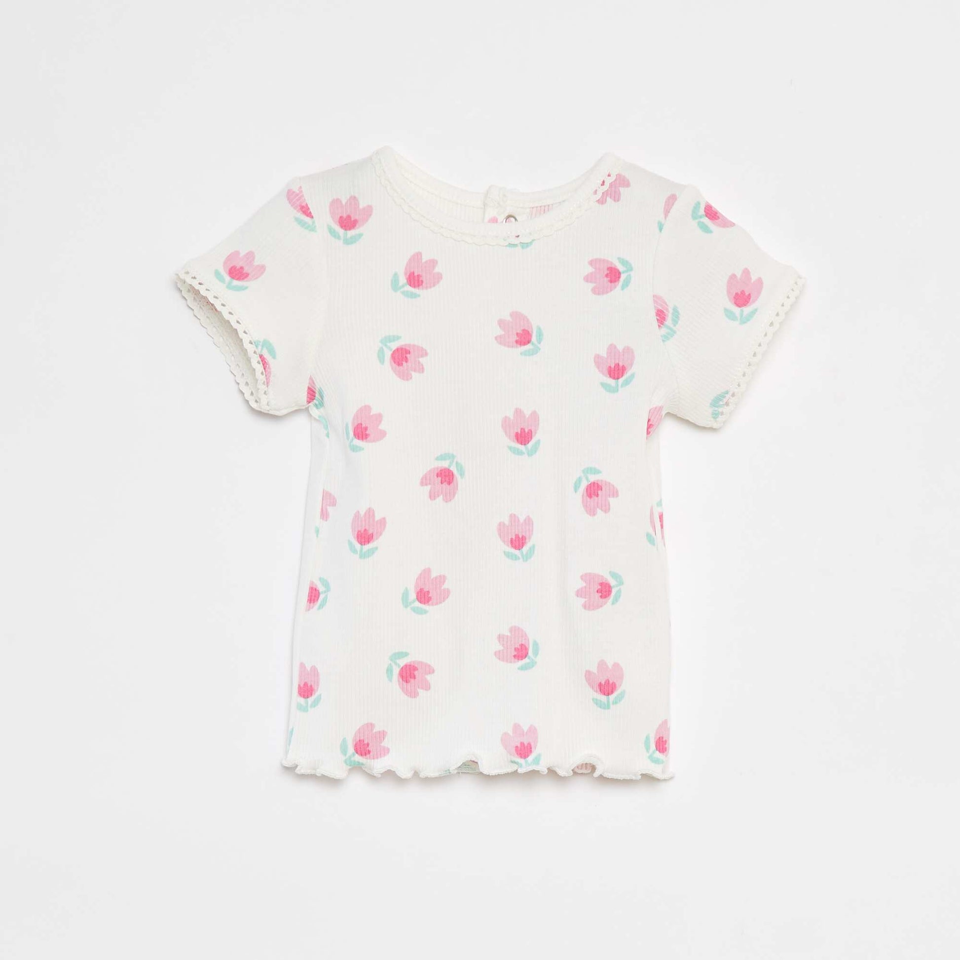 T-shirt à manches courtes BLANC