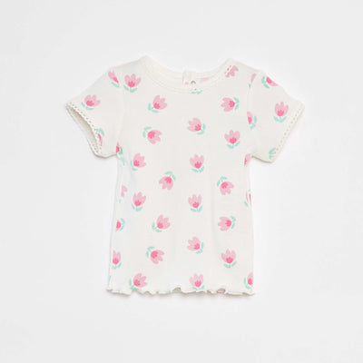 T-shirt à manches courtes BLANC