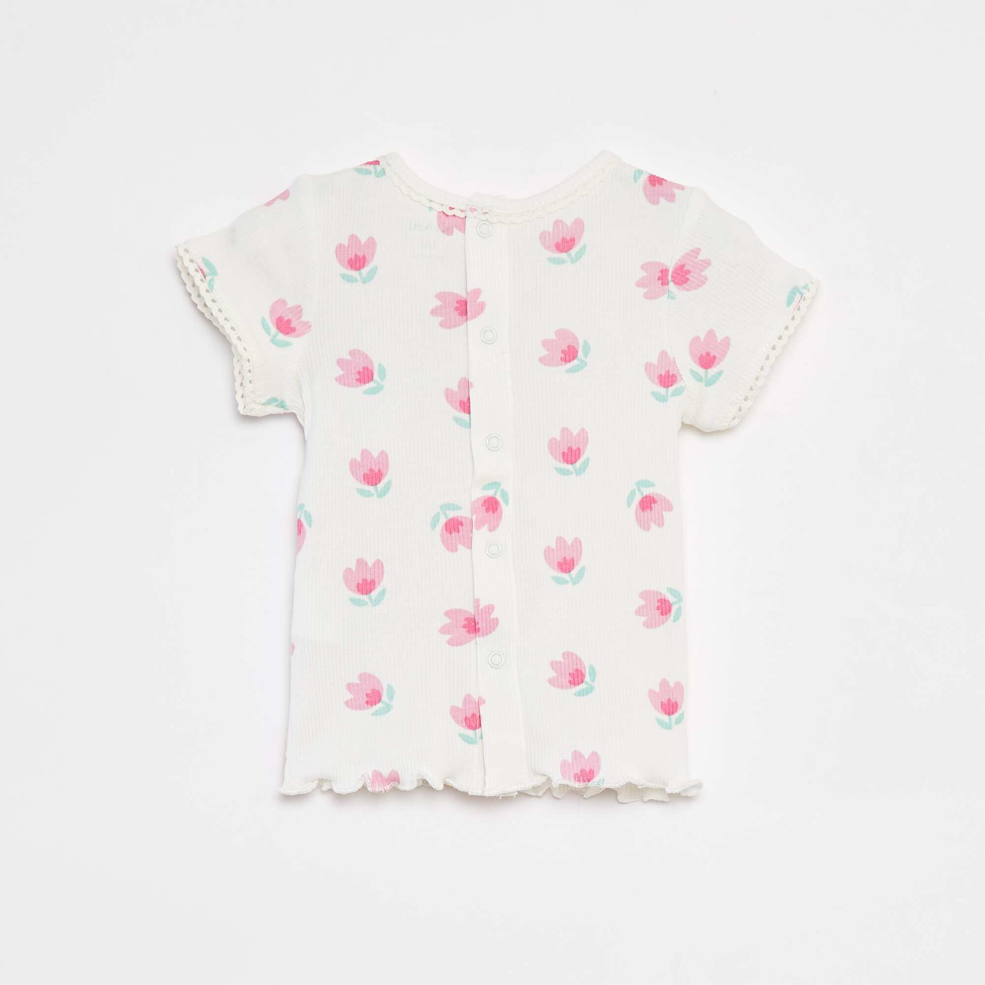 T-shirt à manches courtes BLANC