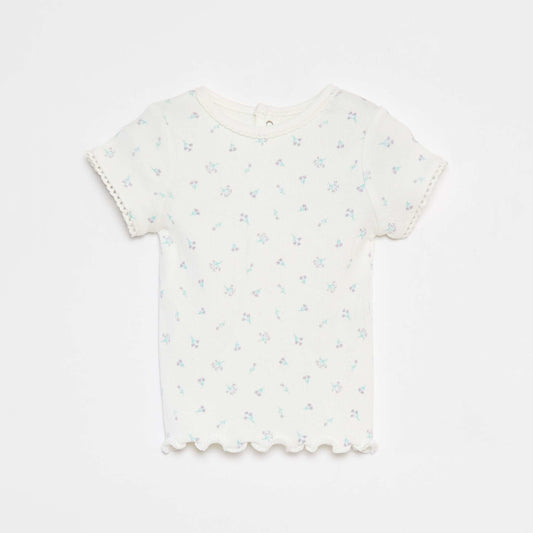 T-shirt à manches courtes BLANC