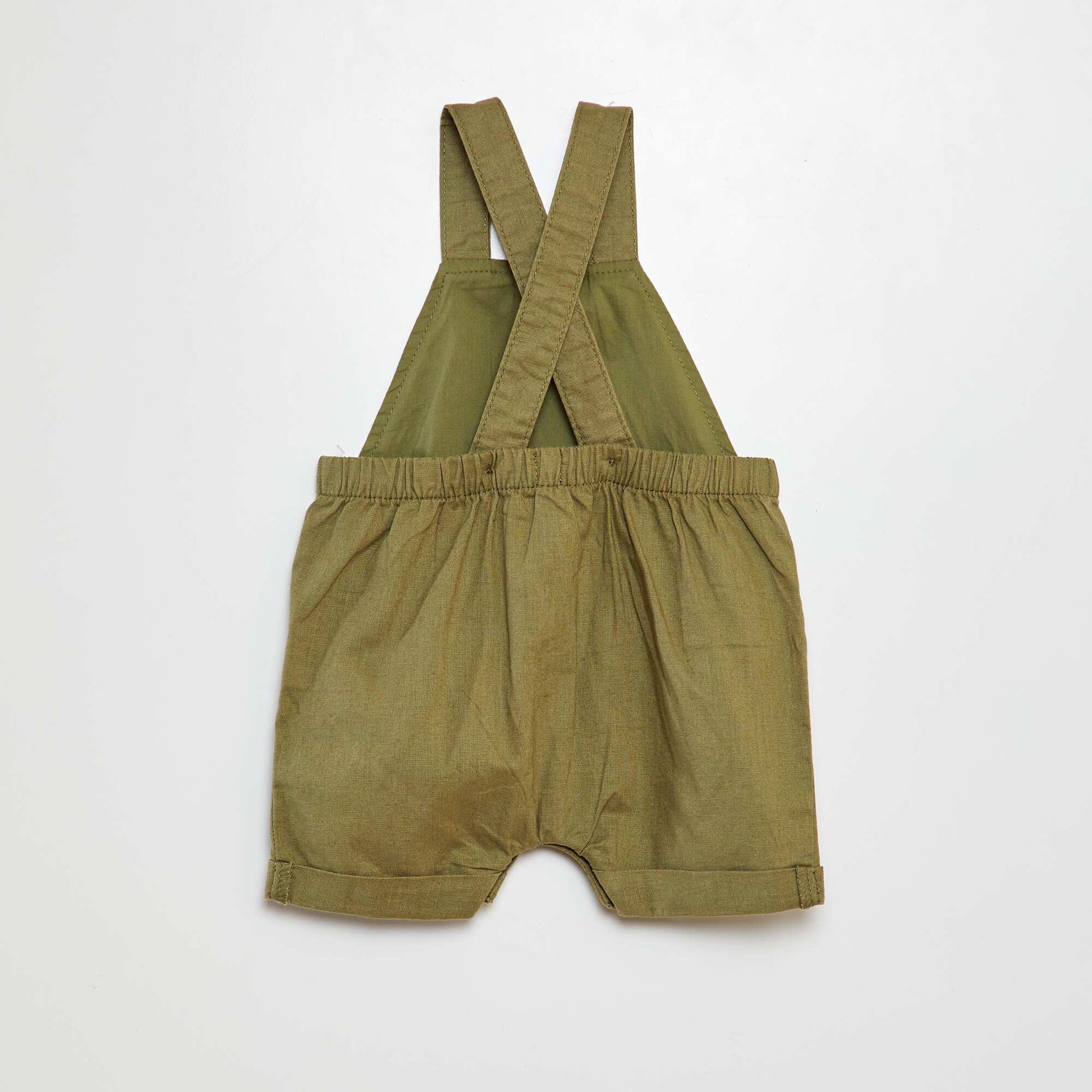 Salopette short en lin mélangé VERT