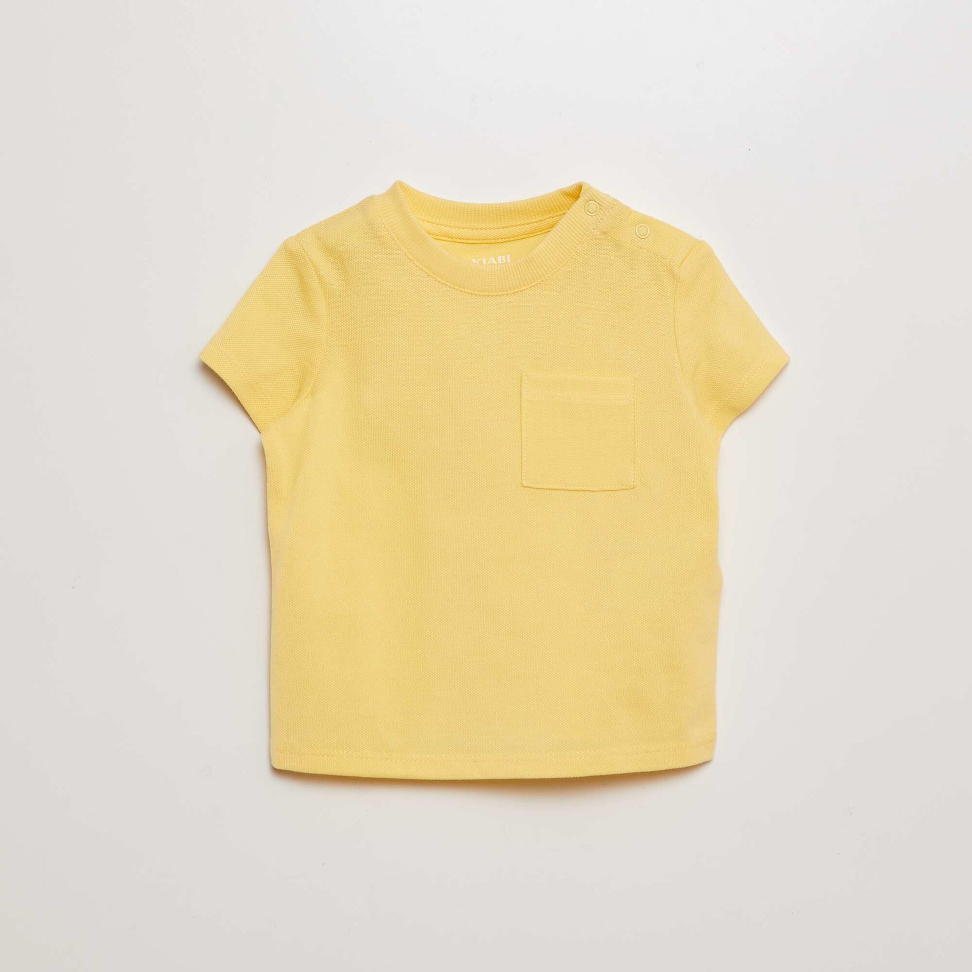 T-shirt à manches courtes uni JAUNE