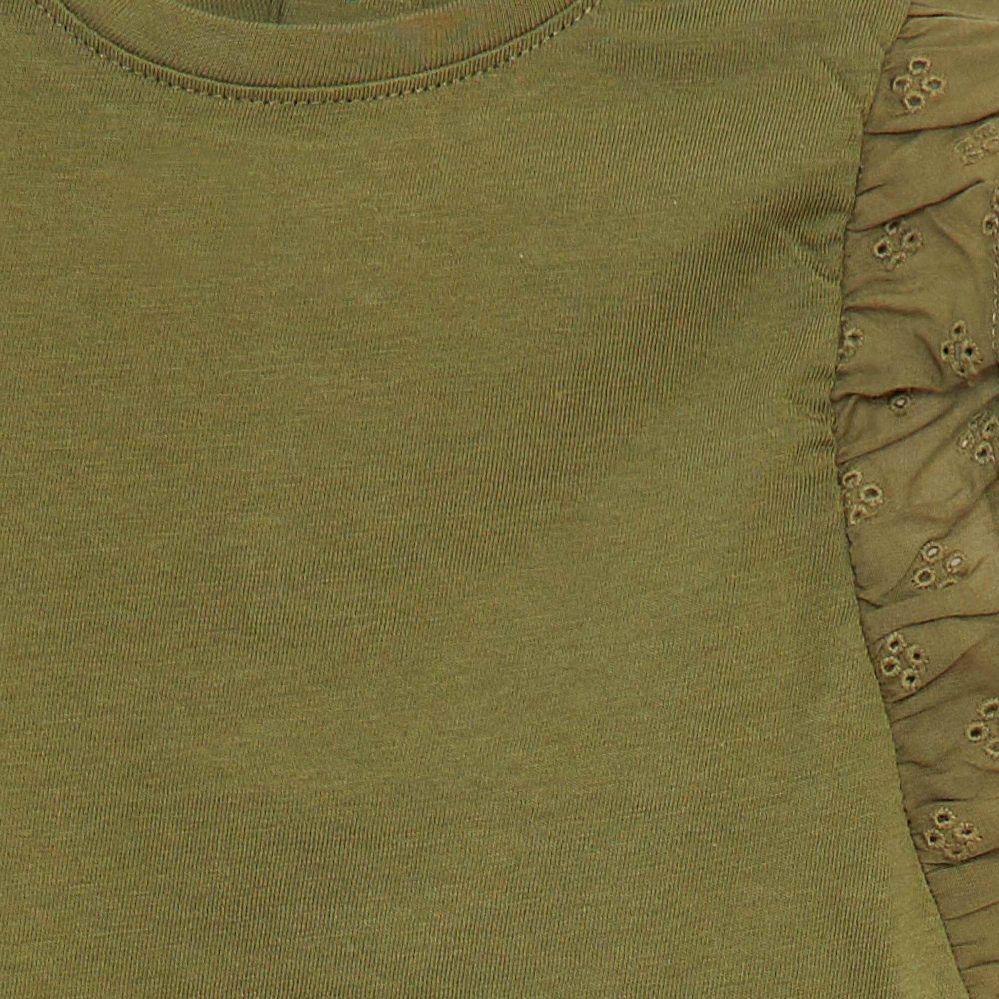 T-shirt avec broderies anglaises VERT