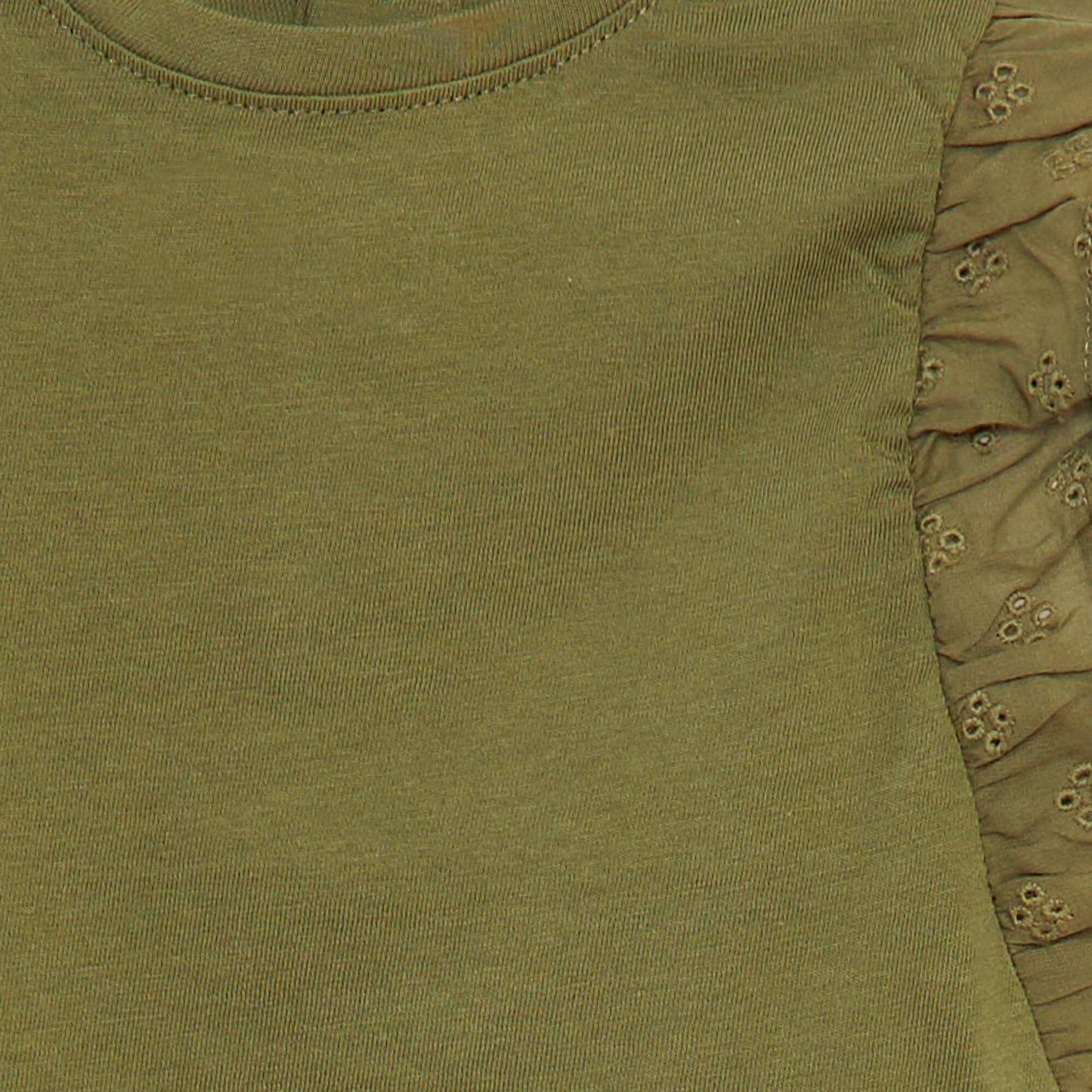 T-shirt avec broderies anglaises VERT