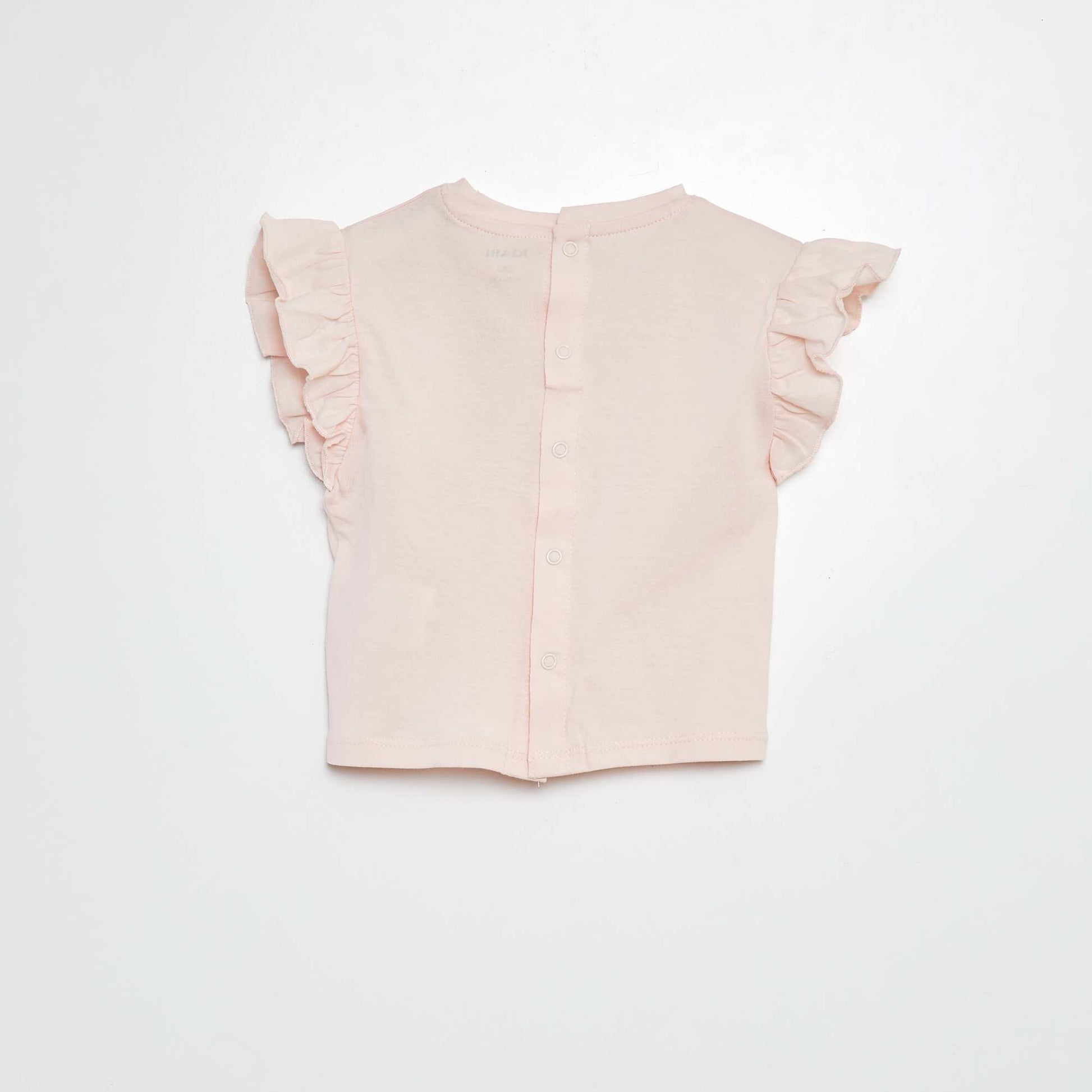 T-shirt avec manches volantées BLANC