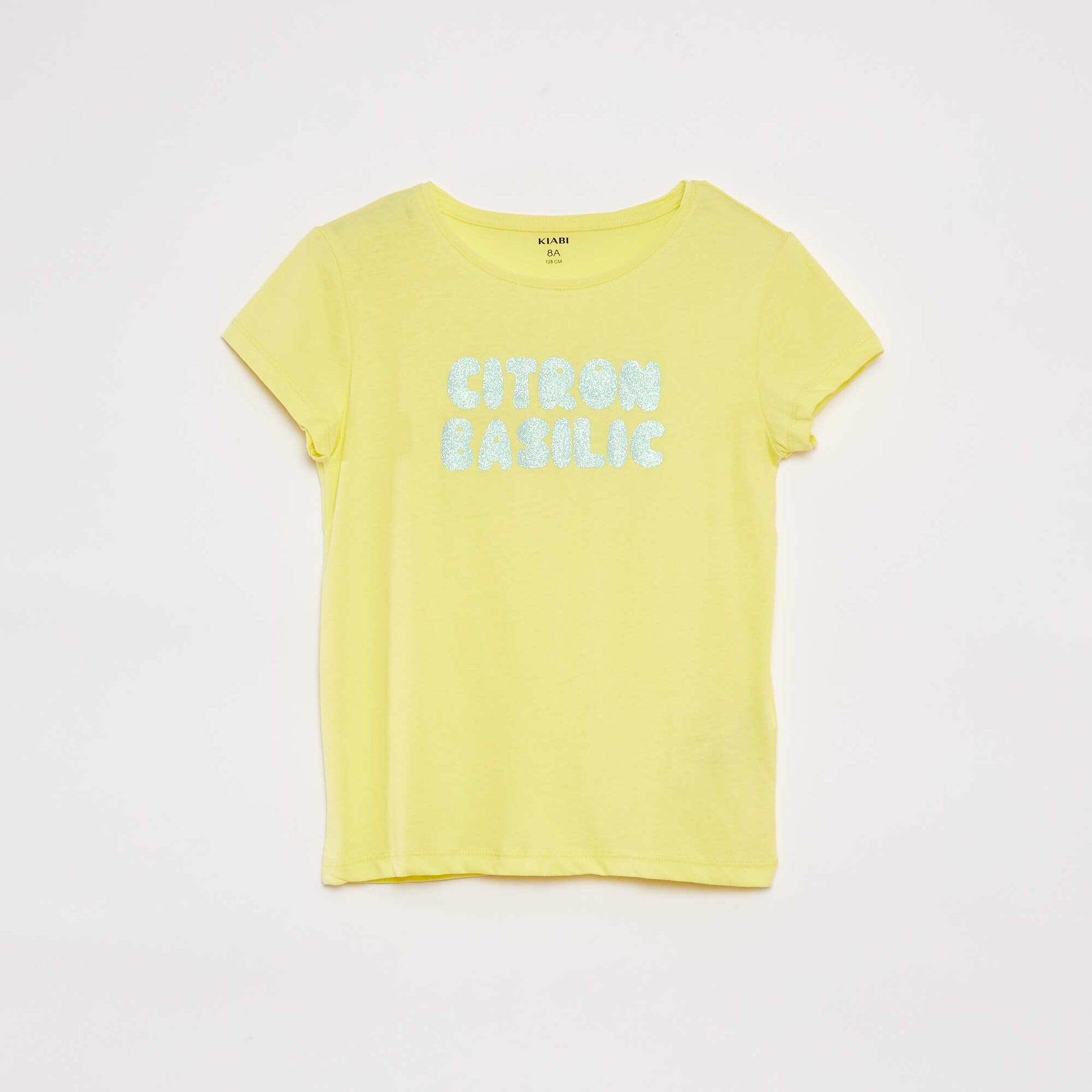 T-shirt manches courtes imprimé JAUNE