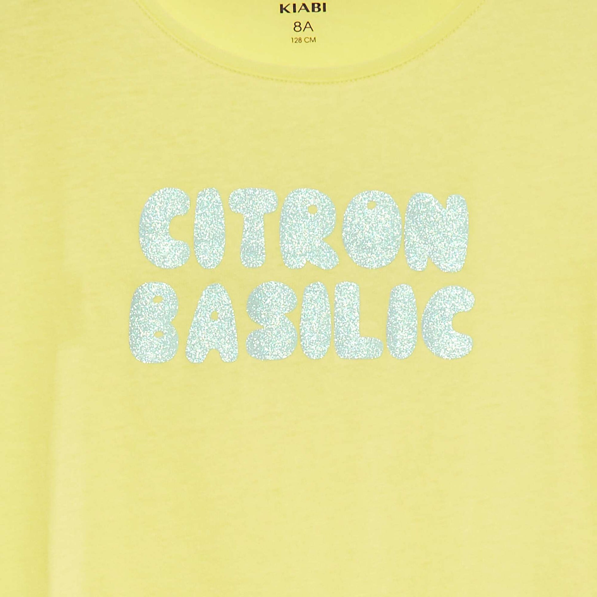 T-shirt manches courtes imprimé JAUNE