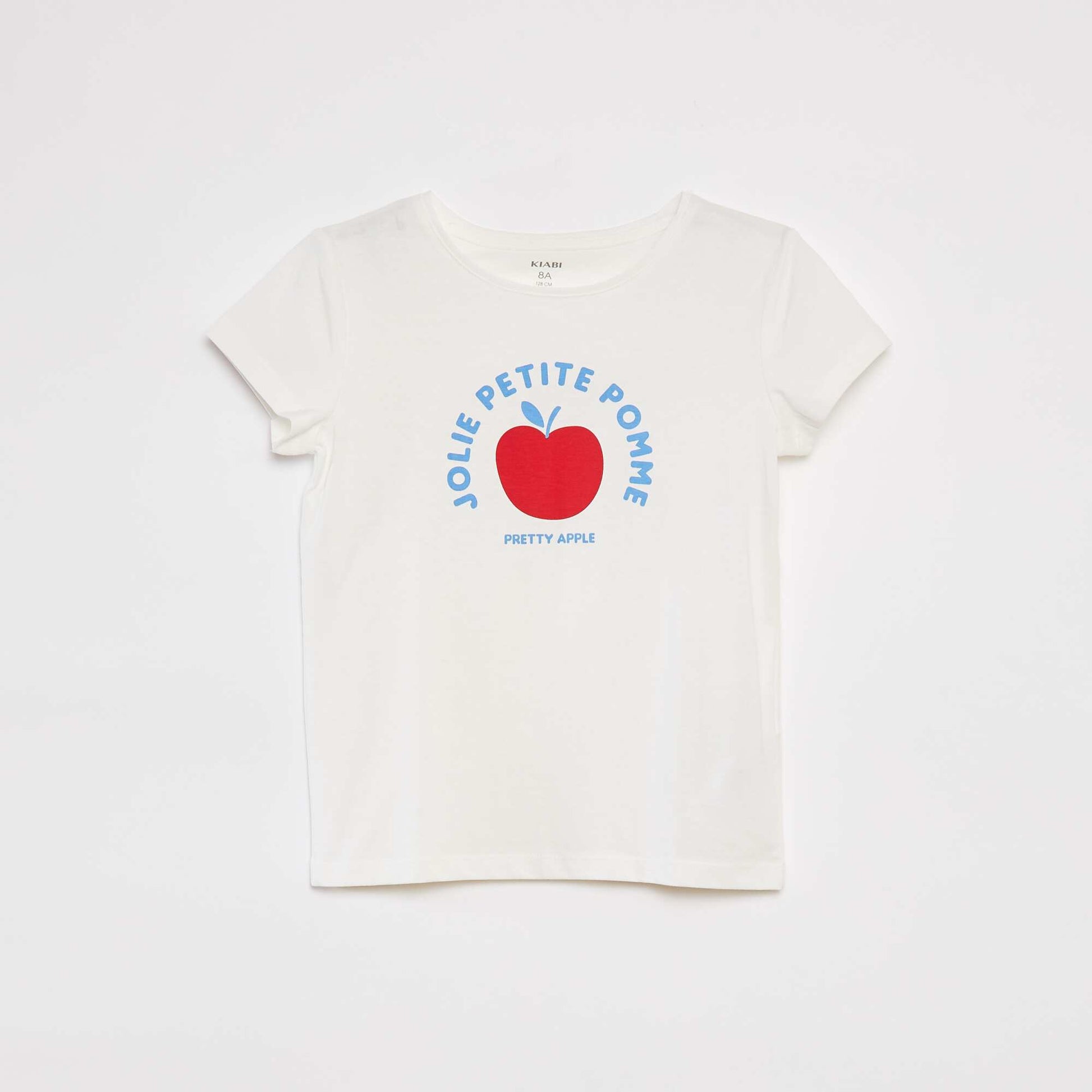 T-shirt manches courtes imprimé BLANC