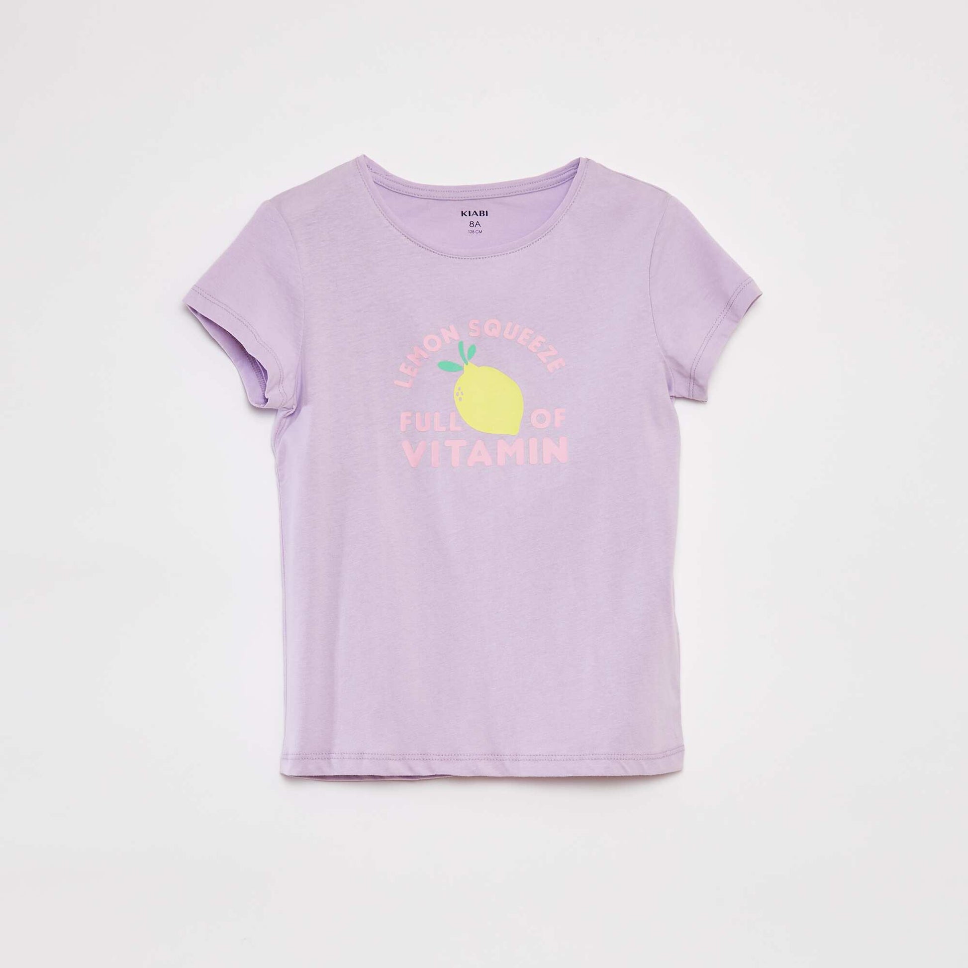 T-shirt manches courtes imprimé VIOLET