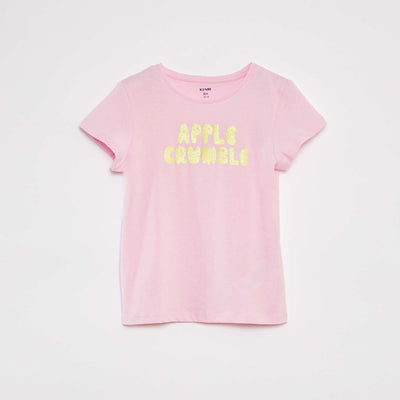 T-shirt manches courtes imprimé ROSE