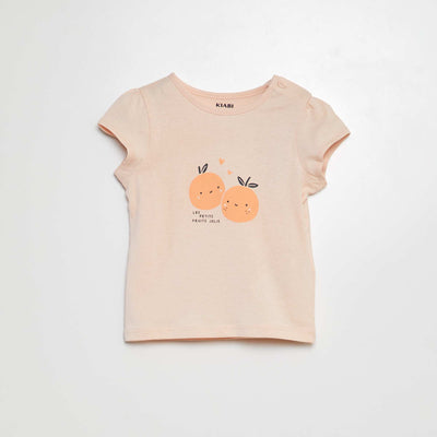 T-shirt imprimé en coton ROSE