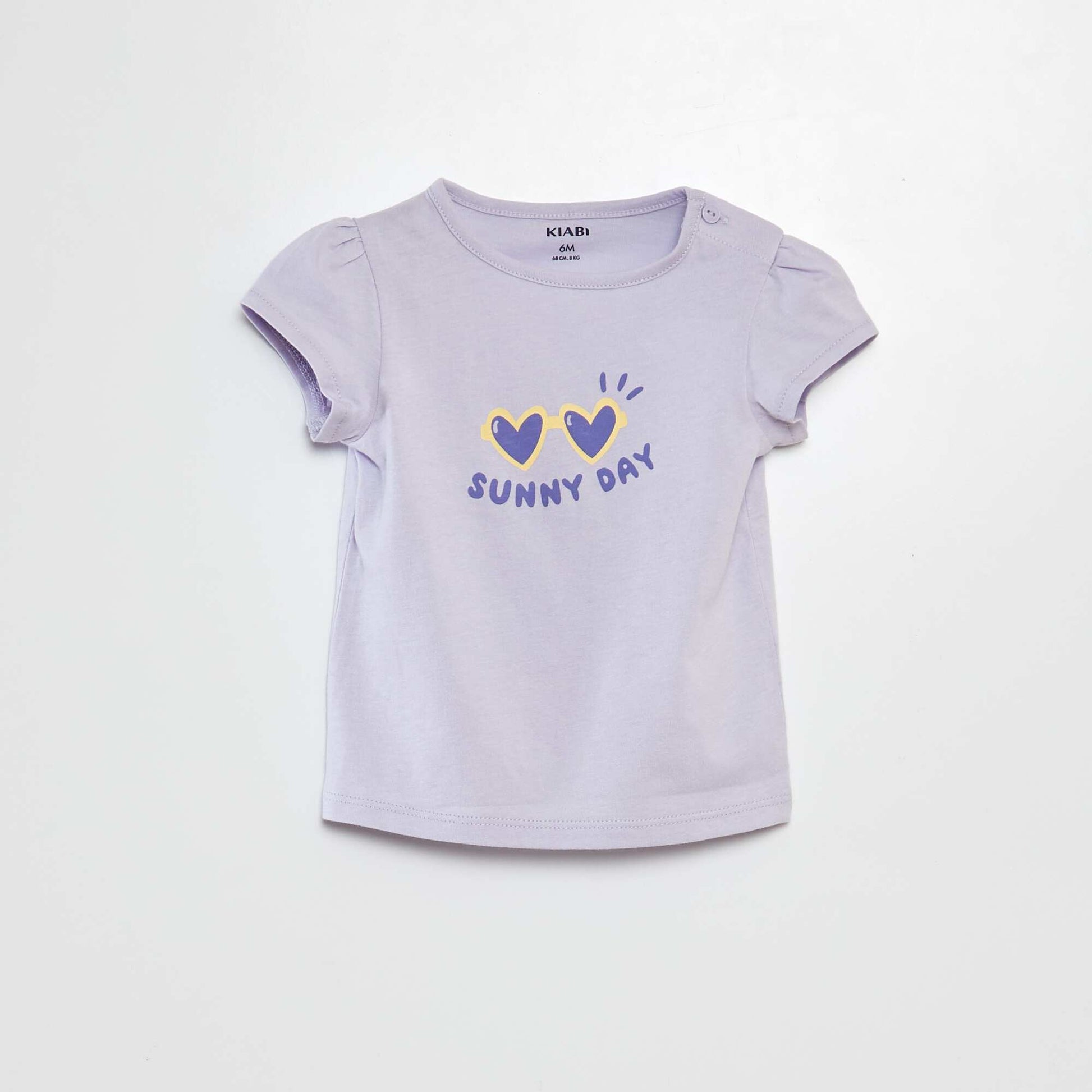 T-shirt imprimé en coton VIOLET