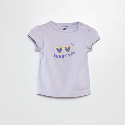 T-shirt imprimé en coton VIOLET
