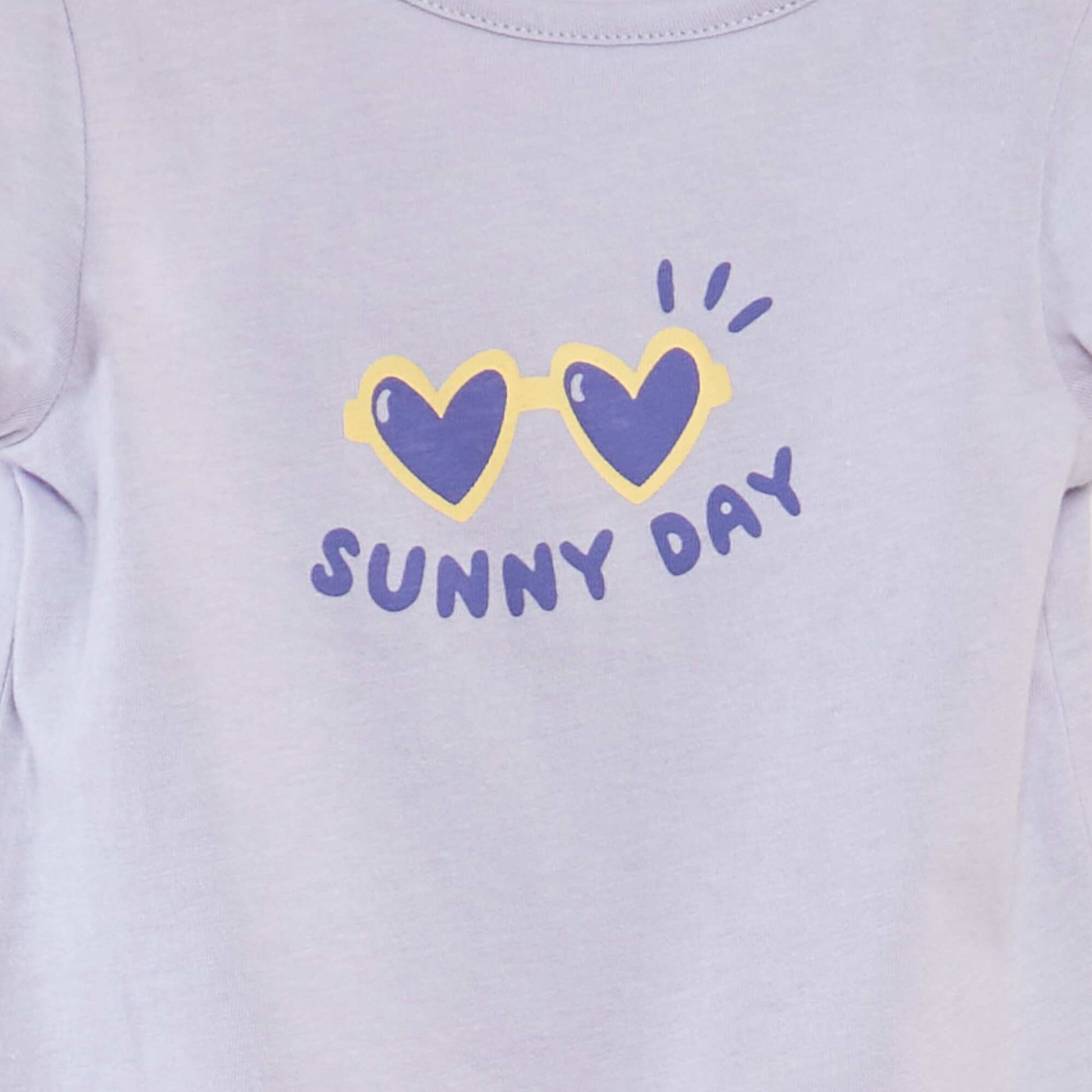 T-shirt imprimé en coton VIOLET
