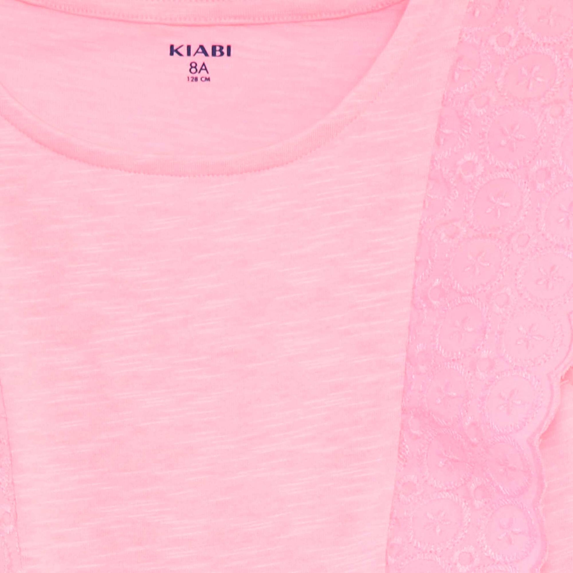 Robe sans manches avec broderies anglaises ROSE